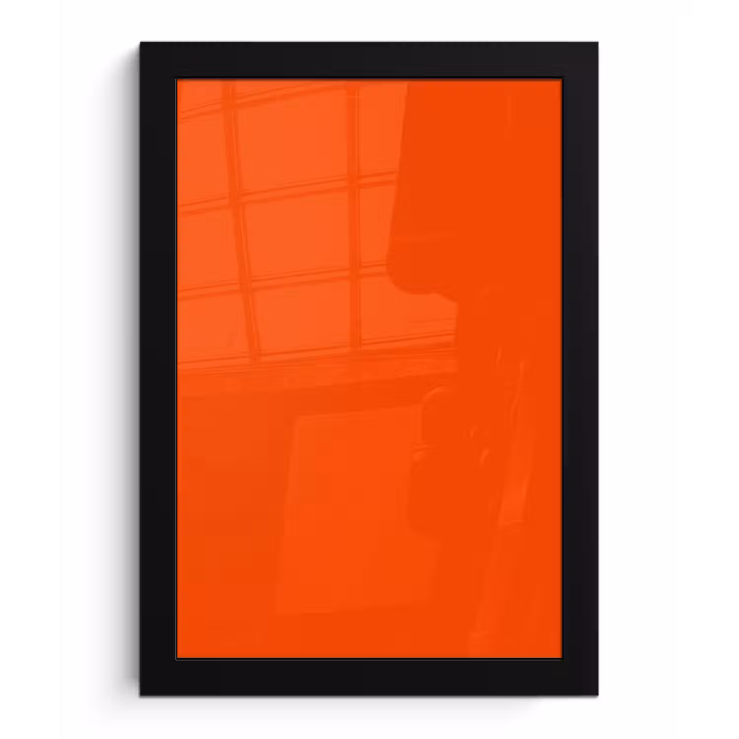 Fiery - Tangerine - Oranje fotolijst zwart zonder passe partout klein 224 -3d