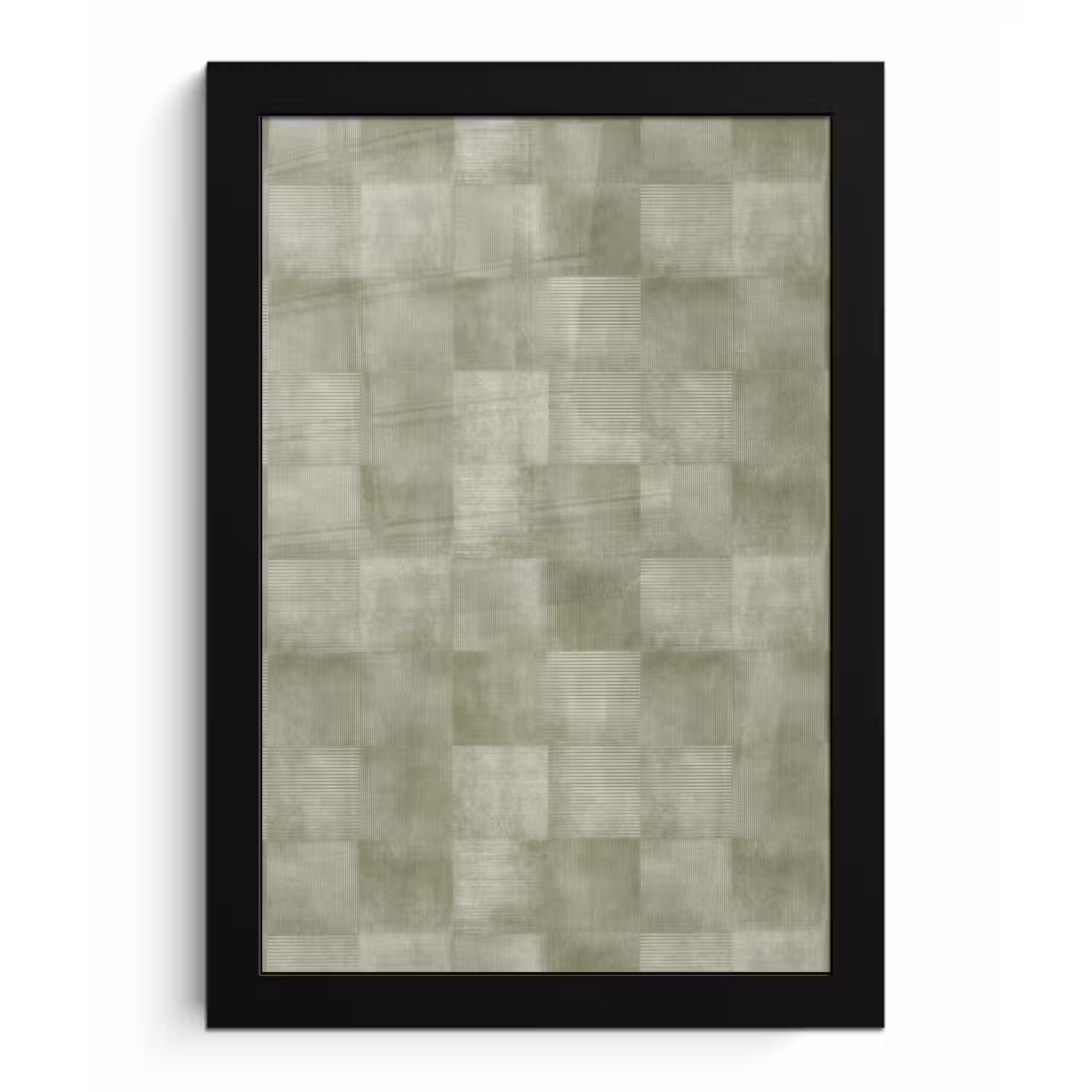 Vlakken - Rustiek - Groen fotolijst zwart zonder passe partout klein 224 -3d