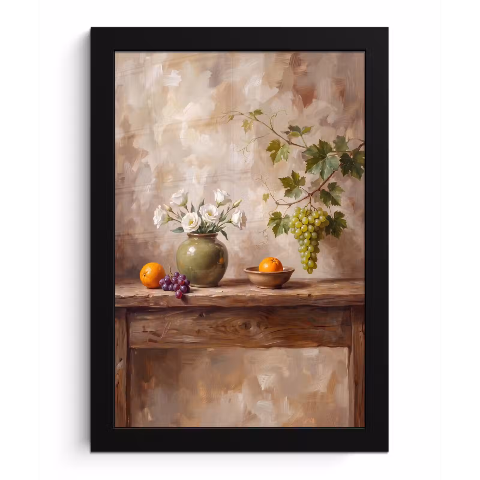 Framed Prints - Flowers - Fruit - Still Life - Bloemen - Fruit - Stilleven fotolijst zwart zonder passe partout klein