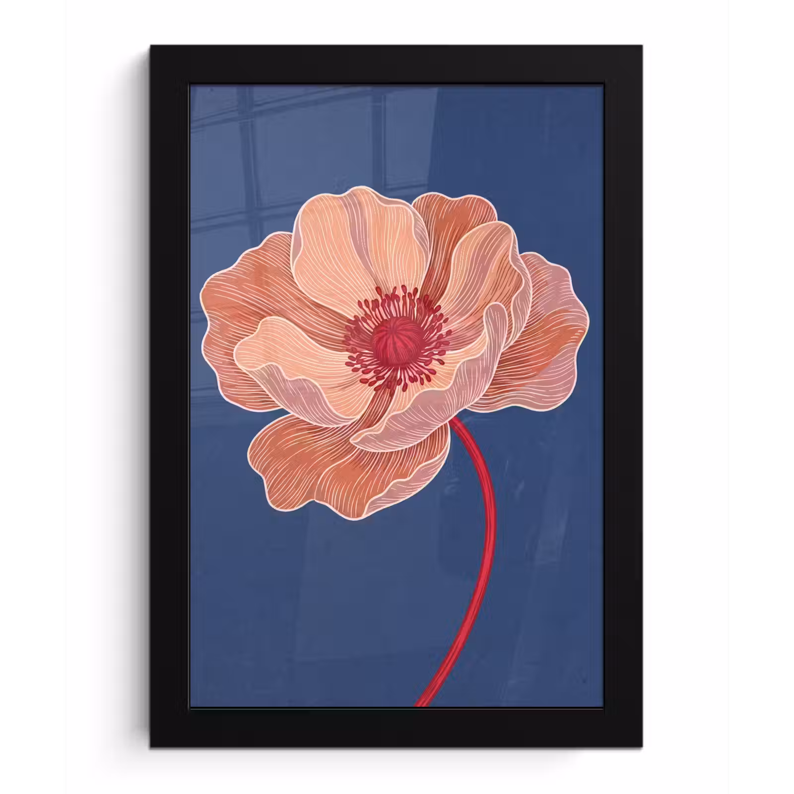 Framed Prints - Flowers - Modern - Abstract - Bloemen - Modern - Abstract fotolijst zwart zonder passe partout klein