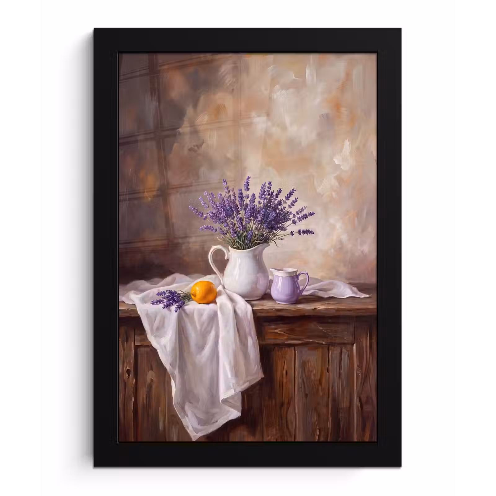 Framed Prints - Flowers - Still Life - Purple - Bloemen - Stilleven - Paars fotolijst zwart zonder passe partout klein