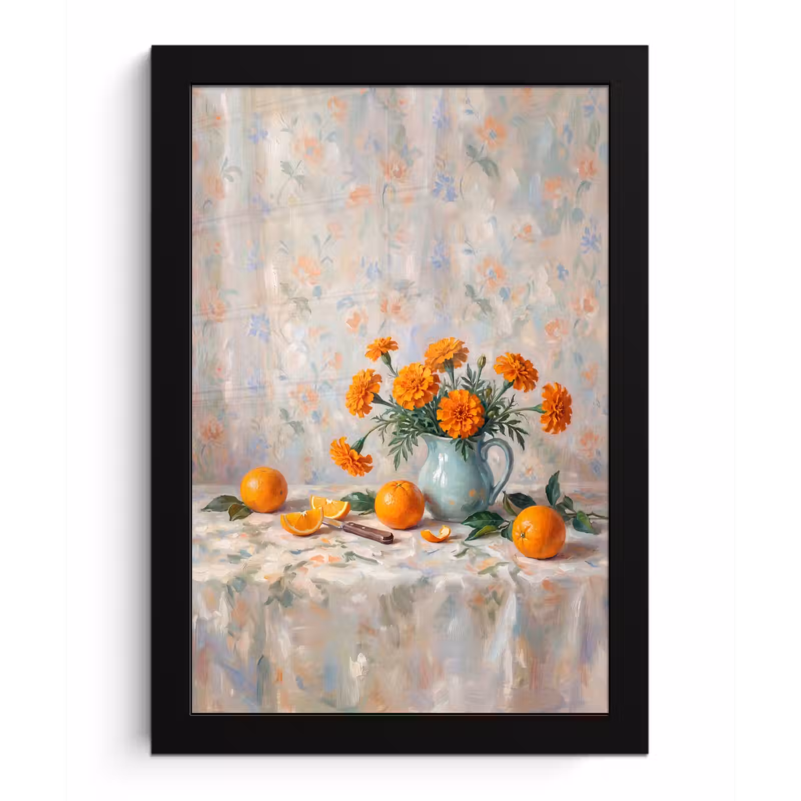 Framed Prints - Food - Orange - Art - Eten - Oranje - Kunst fotolijst zwart zonder passe partout klein