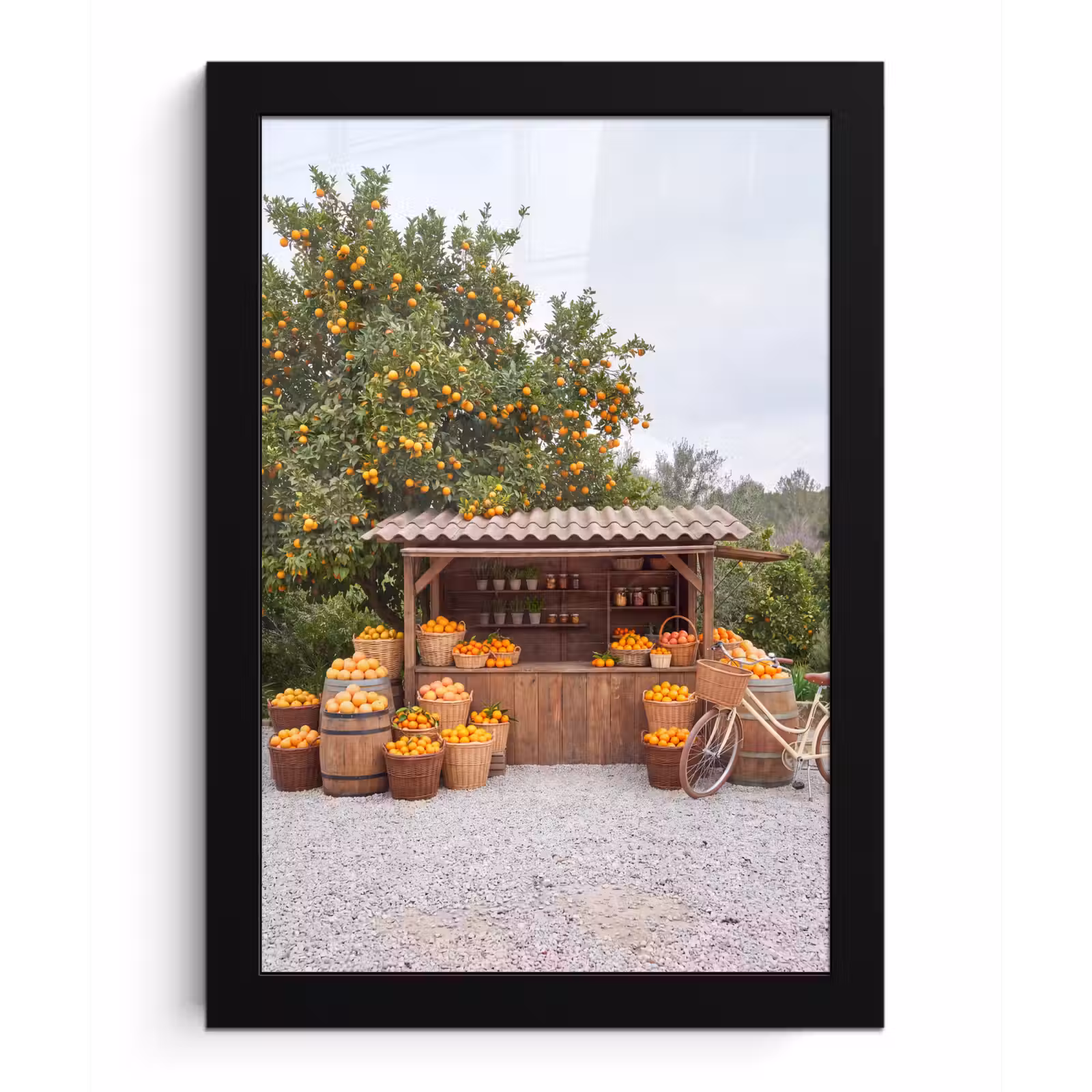Framed Prints - Fruit - Market - Rural - Fruit - Markt - Landelijk fotolijst zwart zonder passe partout klein