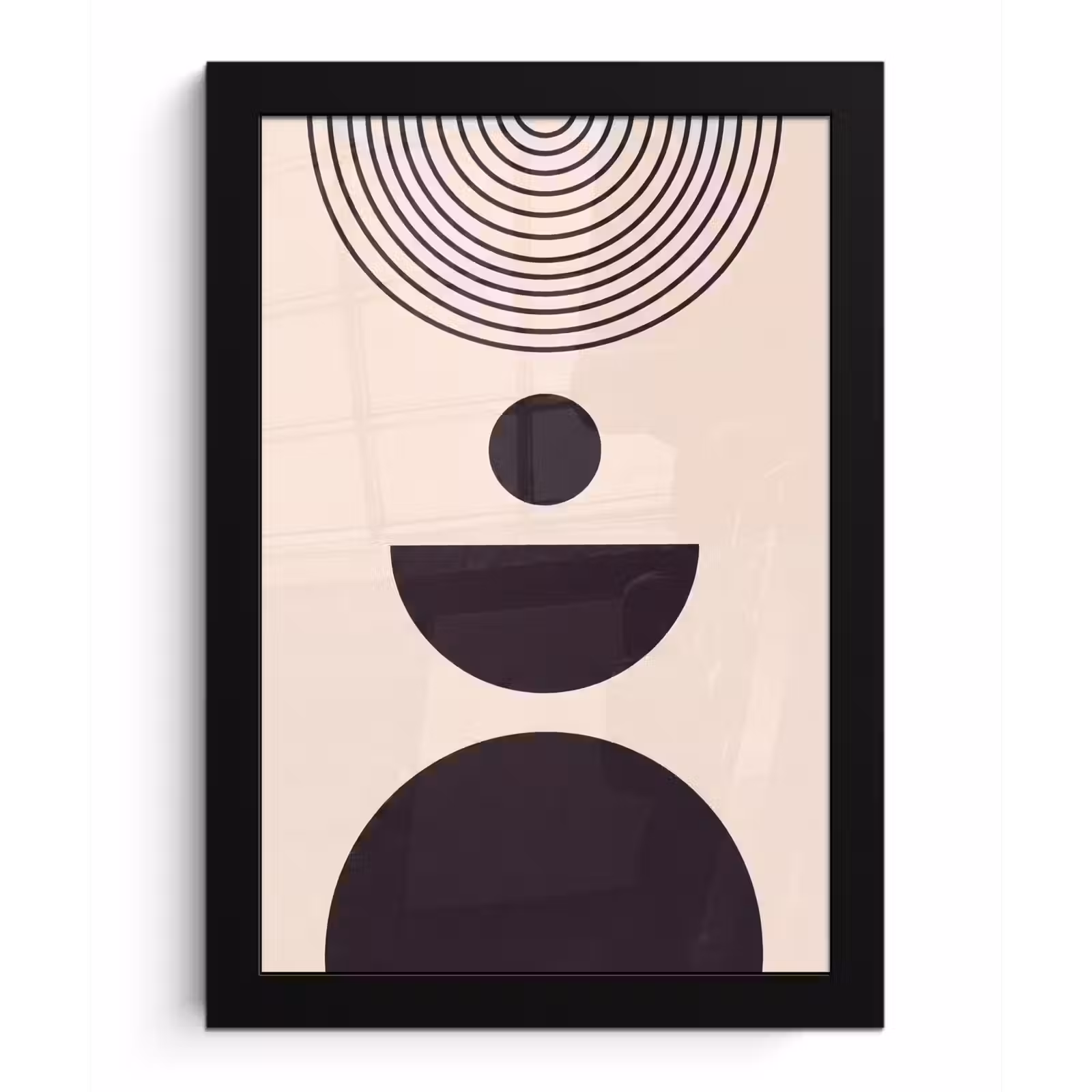Framed Prints - Geometric Balance - Art - Geometrische balans - Kunst fotolijst zwart zonder passe partout klein