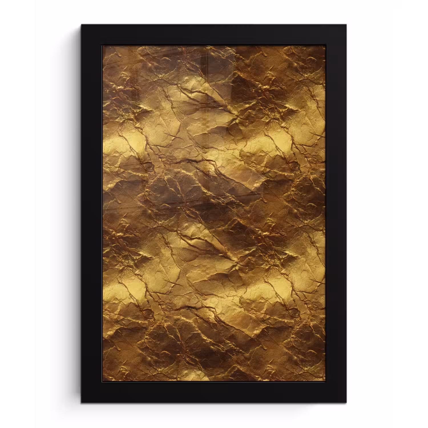 Bladgoud - Textuur - Goud fotolijst zwart zonder passe partout klein 224 -3d