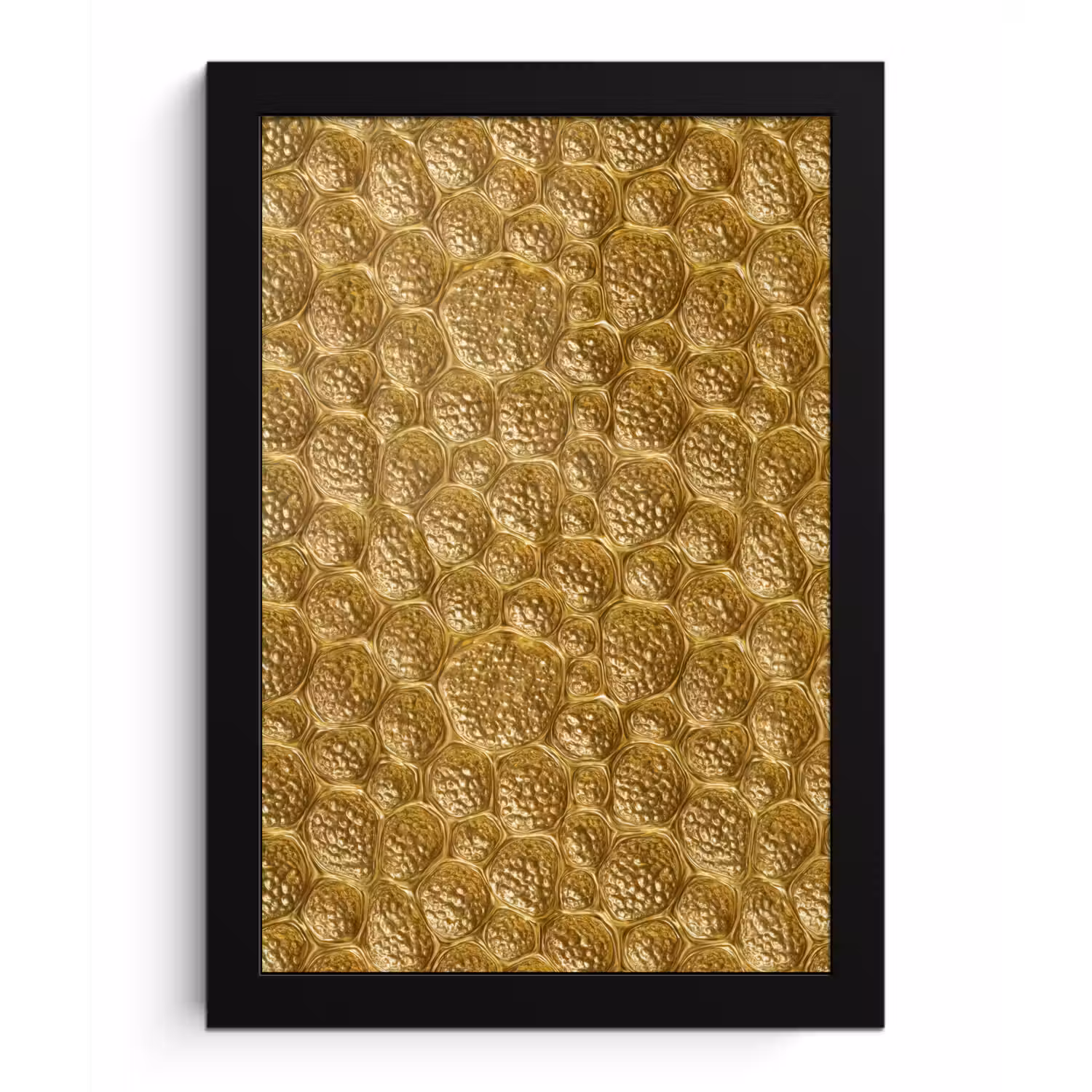 Gehamerd - Mozaïek - Antiek - Goud fotolijst zwart zonder passe partout klein 224 -3d