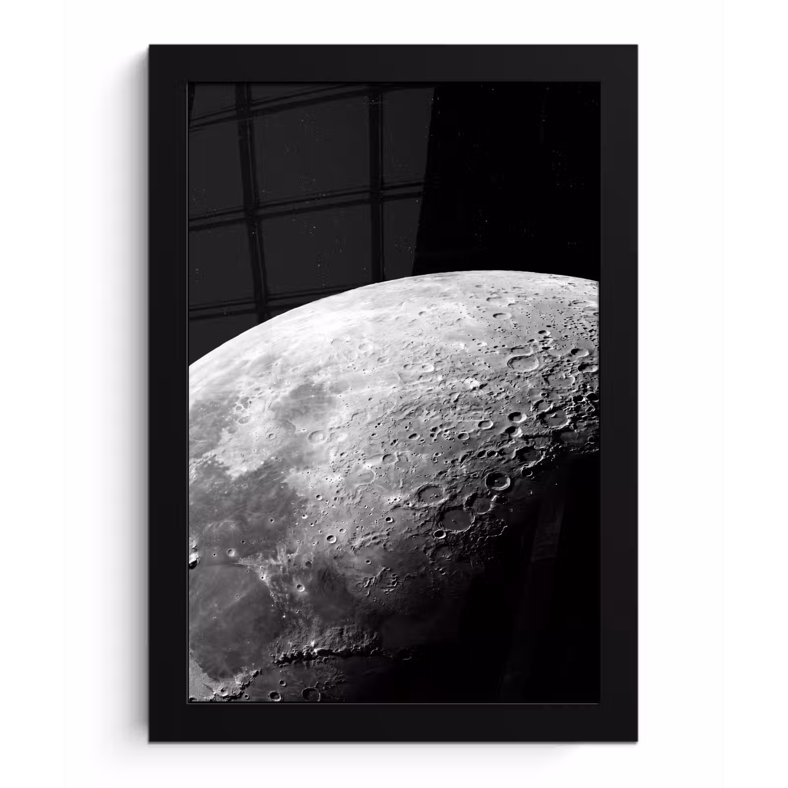 Framed Prints - Moon - Craters - Space - Maan - Kraters - Ruimte fotolijst zwart zonder passe partout klein