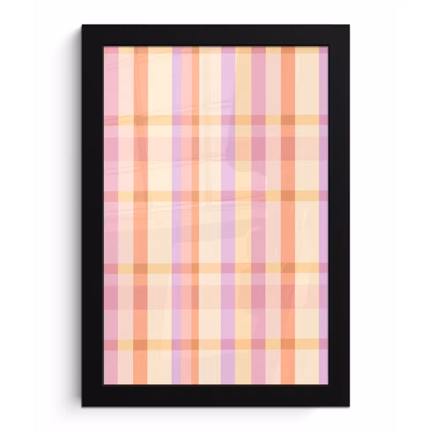 Pastel - uitpatroon - Geometrisch fotolijst zwart zonder passe partout klein 224 -3d