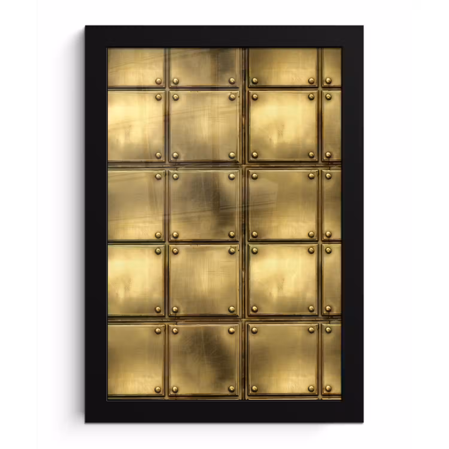 Platen - Industrieel - Stoer - Goud fotolijst zwart zonder passe partout klein 224 -3d