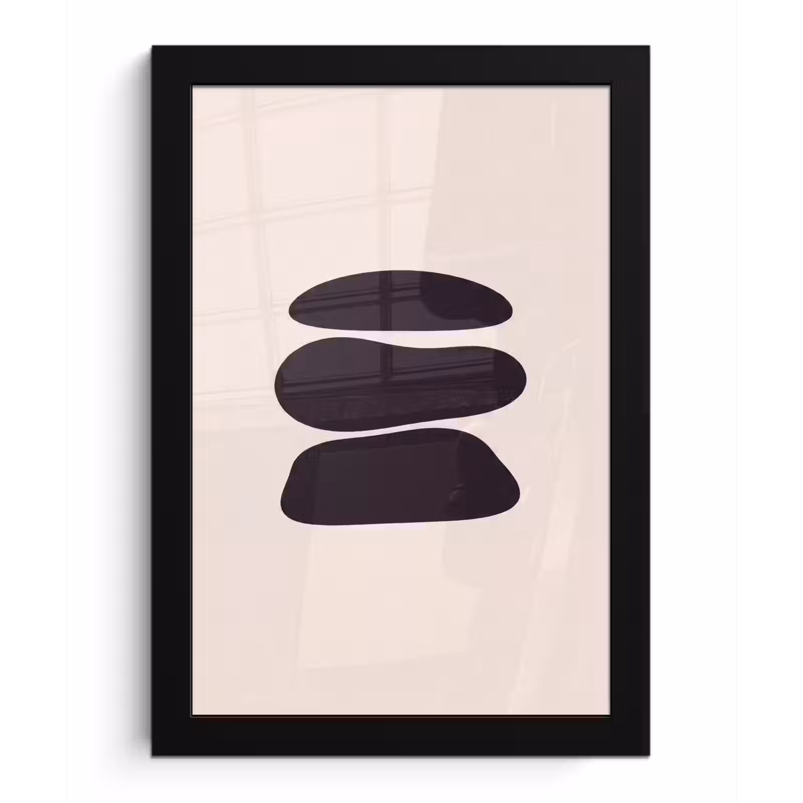 Framed Prints - Shapes - Organic - Black - Vormen - Organisch - Zwart fotolijst zwart zonder passe partout klein