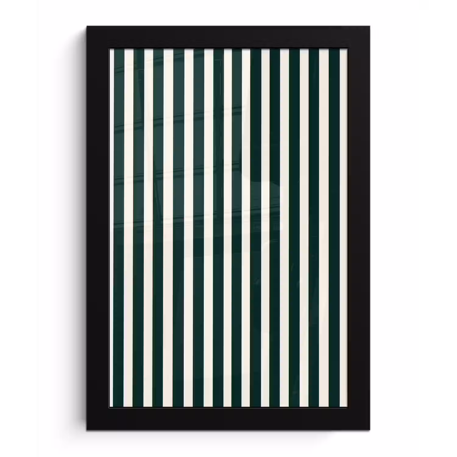 Strepen - Klassiek - Groen fotolijst zwart zonder passe partout klein 224 -3d