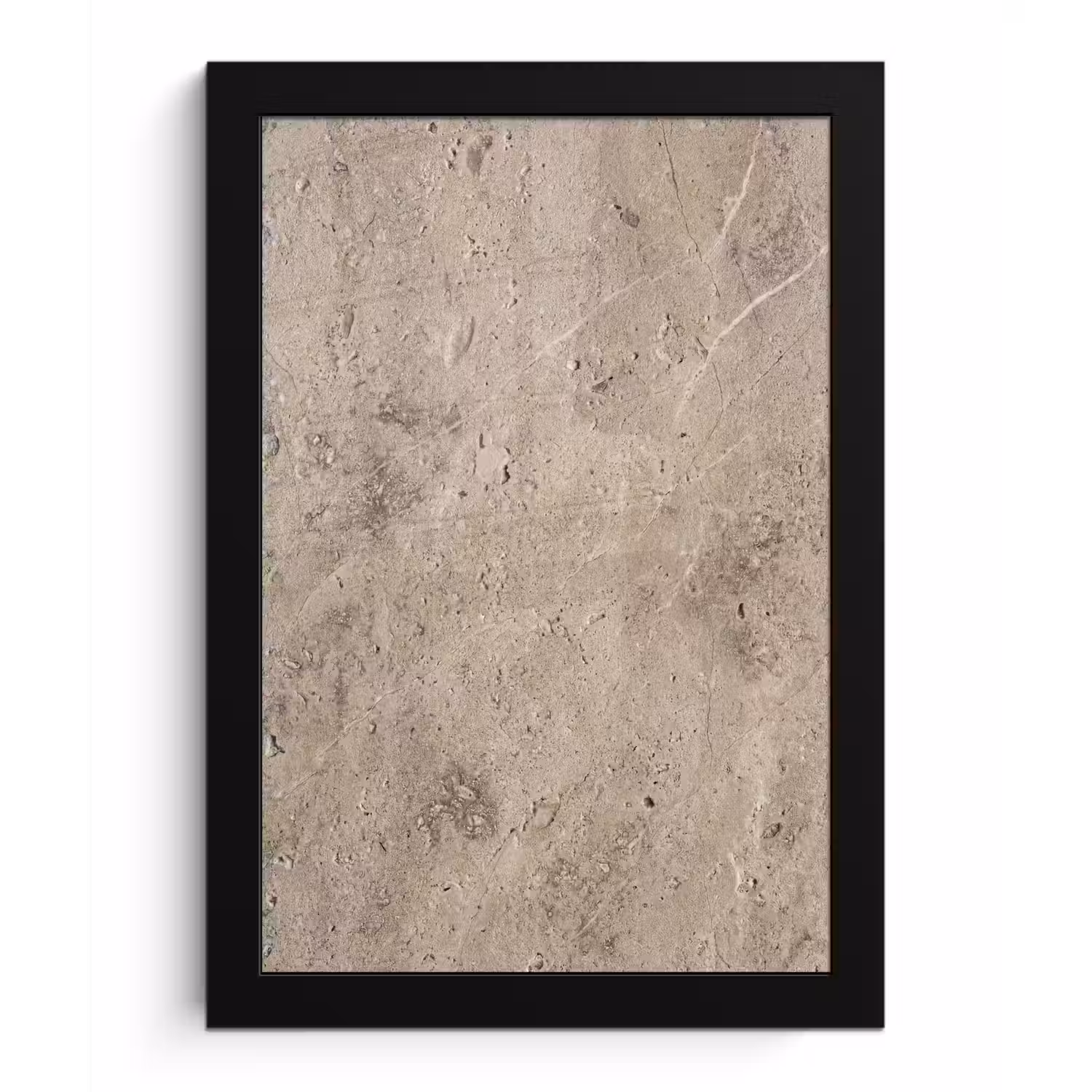 Textuur - Steen - Patroon - Rustiek - Beige fotolijst zwart zonder passe partout klein -3d