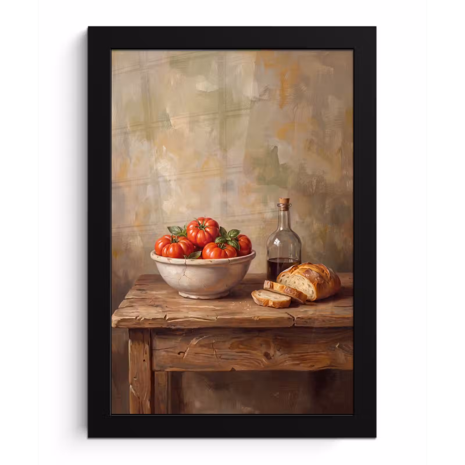 Framed Prints - Tomatoes - Bowl - Food - Tomaten - Kom - Eten fotolijst zwart zonder passe partout klein