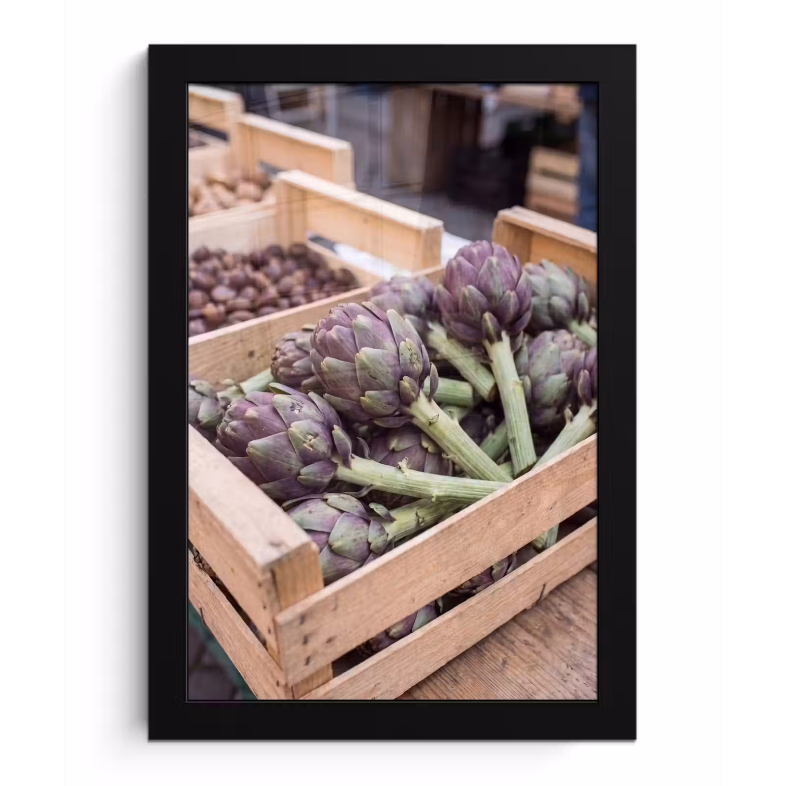 Framed Prints - Vegetables - Market - Fresh - Groenten - Markt - Vers fotolijst zwart zonder passe partout klein
