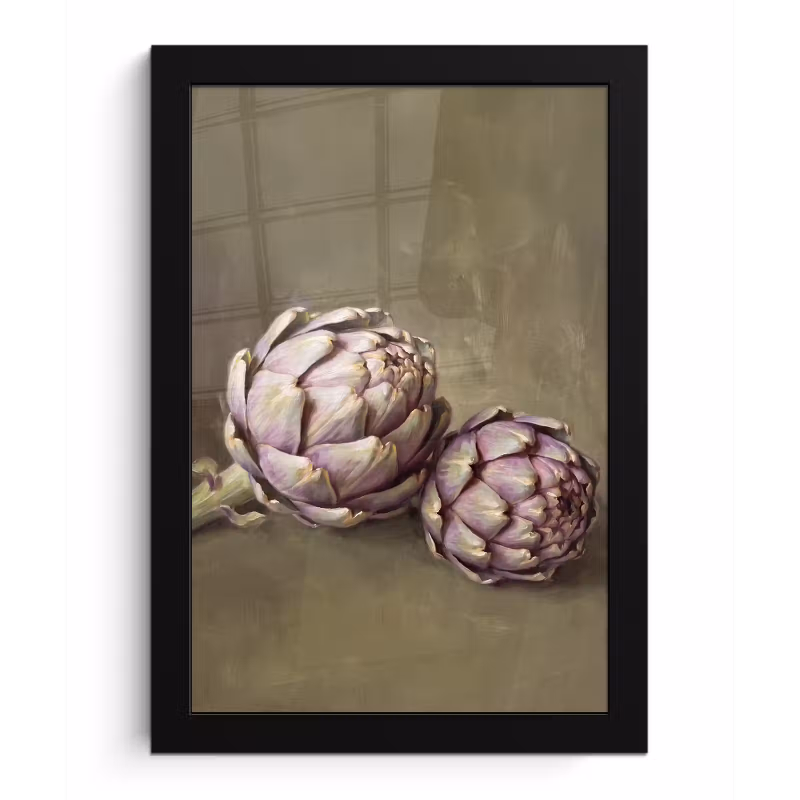Framed Prints - Vegetables - Still Life - Painting - Groente - Stilleven - Schilderij fotolijst zwart zonder passe partout klein