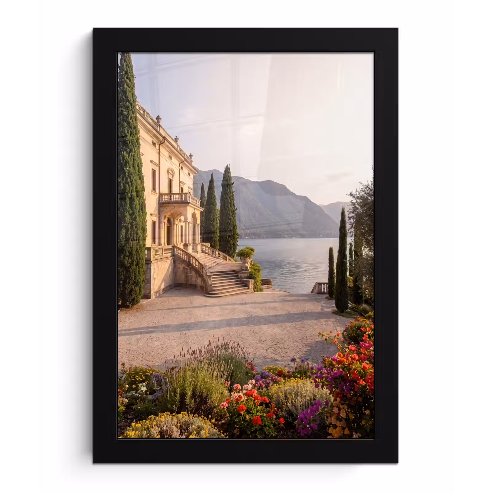 Framed Prints - Villa - Water - Stairs - Villa - water -trappen fotolijst zwart zonder passe partout klein