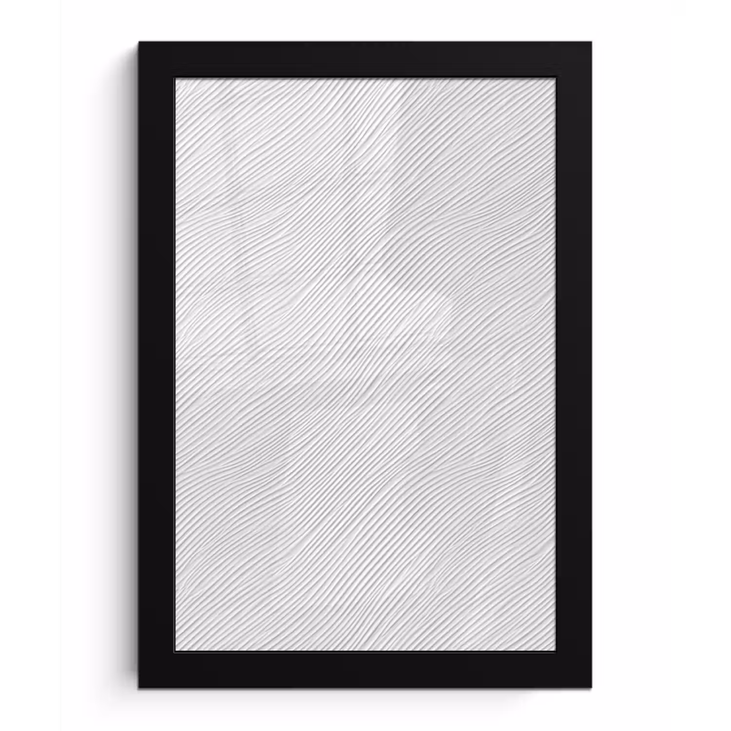 Golven - Ribbels - Wit fotolijst zwart zonder passe partout klein 224 -3d