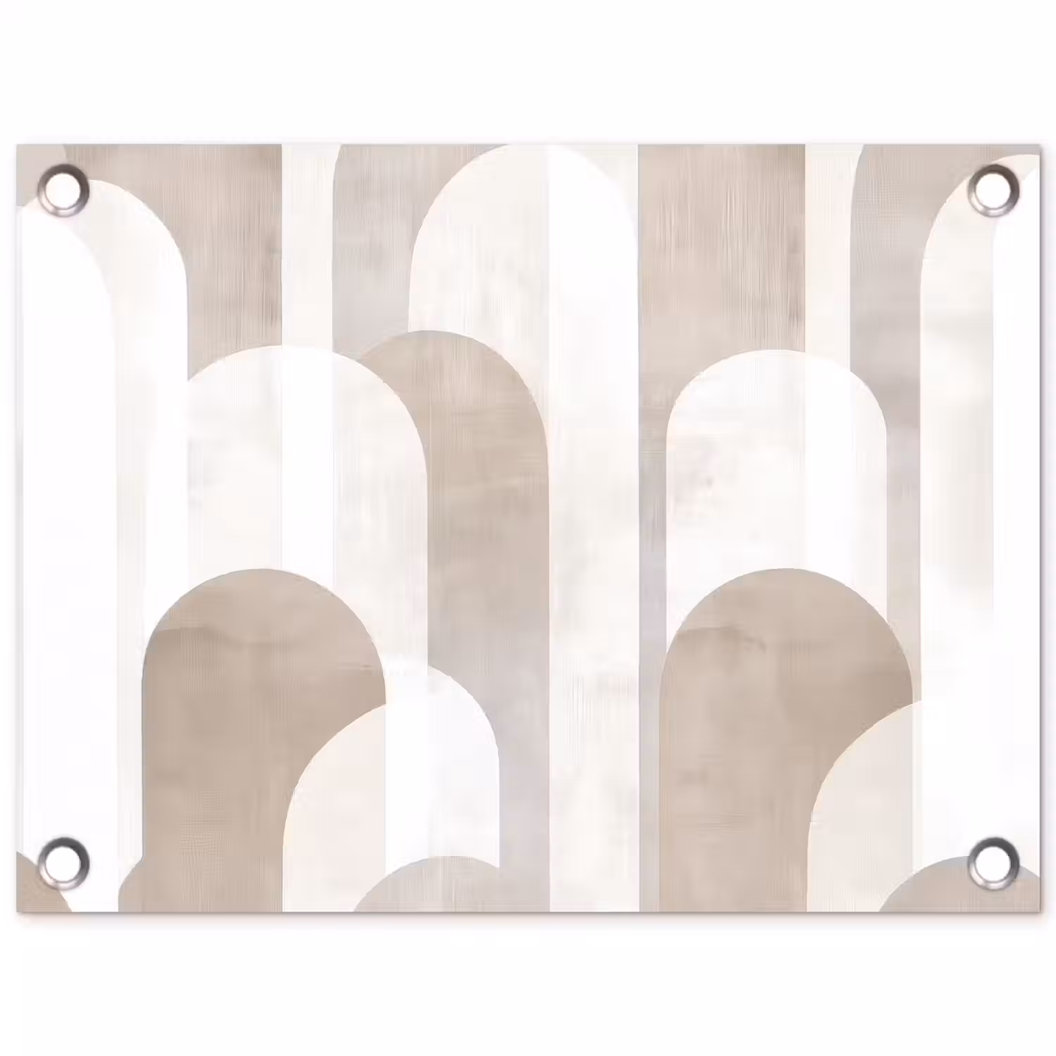 Abstracte bogen - Modern - Beige tuinposter los doek klein -3d