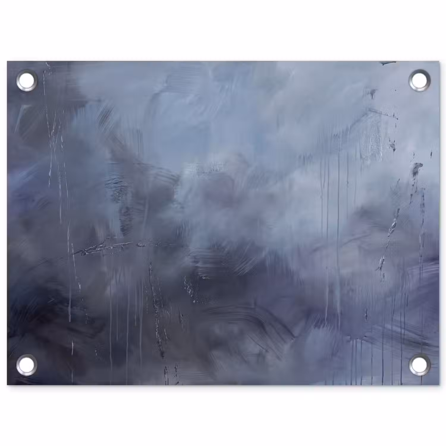 Abstract - Kwaststreken - Modern - Kunst - Grijs tuinposter los doek klein -3d