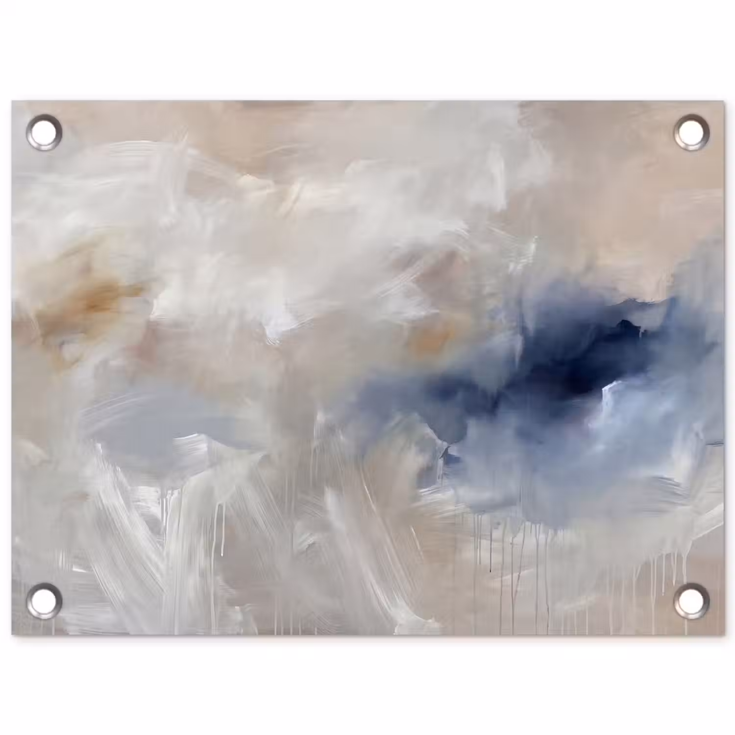 Abstract - Wolken - Sfeer - Modern - Beige tuinposter los doek klein -3d