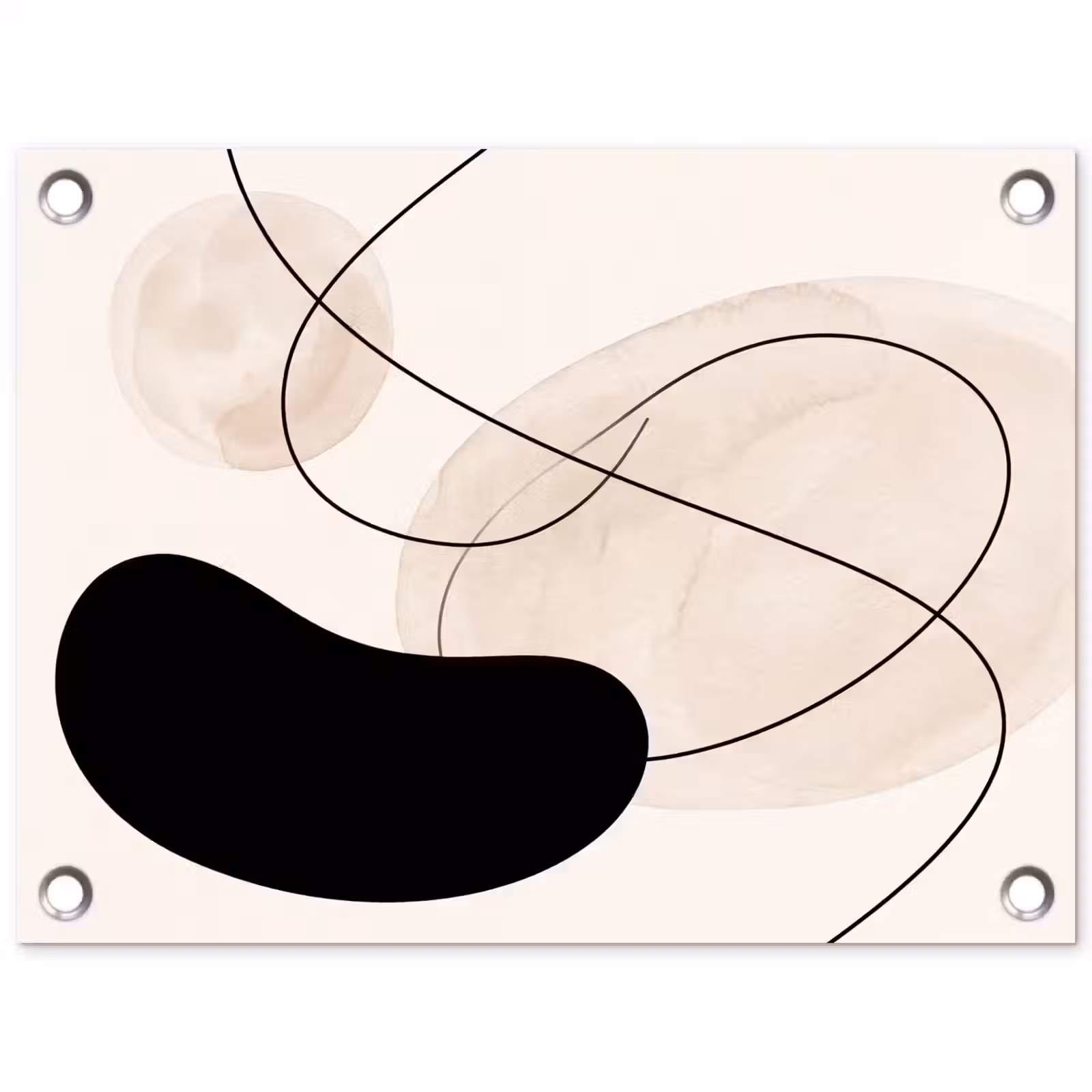 Garden Poster - Abstract - Forms - Art - Abstract - Vormen - Kunst tuinposter los doek klein
