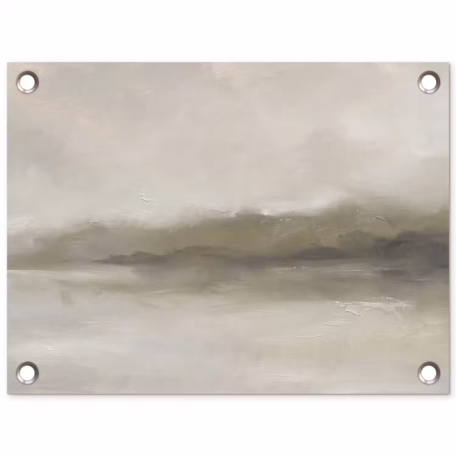 Abstract - Landschap - Nevel - Modern - Grijs tuinposter los doek klein -3d