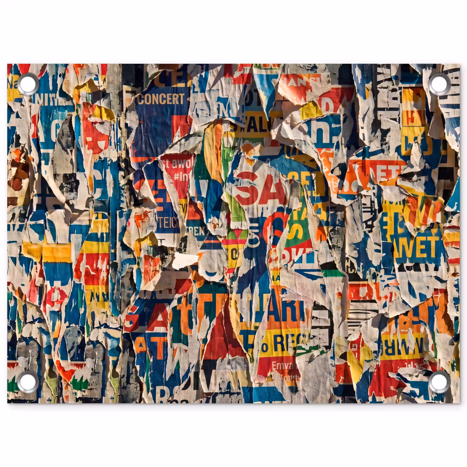 Abstract - Gelaagd papier - Urban - Modern - Kleurrijk tuinposter los doek klein -3d