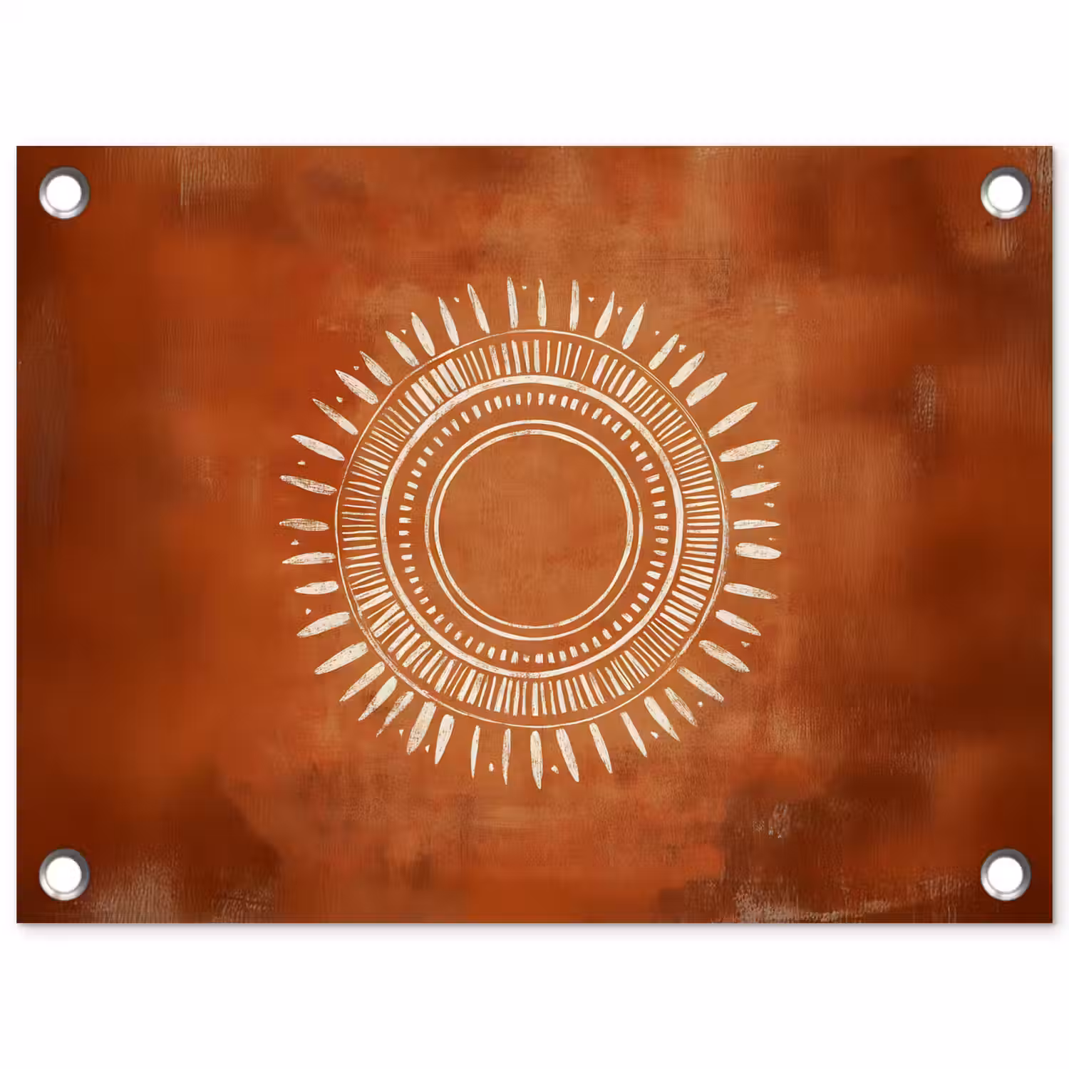 Abstract - Lijnen - Zonnestralen - Roodbruin tuinposter los doek klein -3d