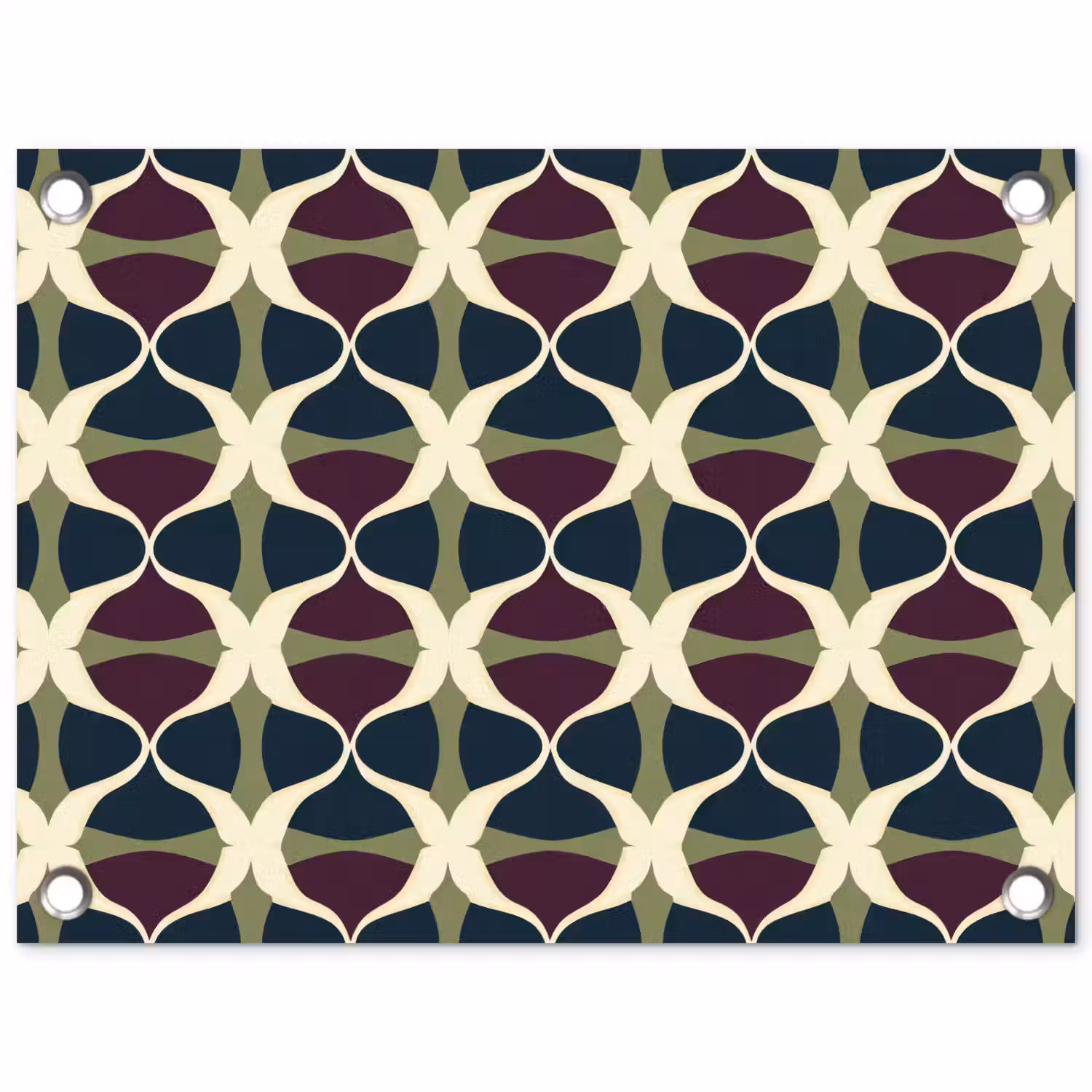 Abstract - Retro - Kleurrijk tuinposter los doek klein 239 -3d