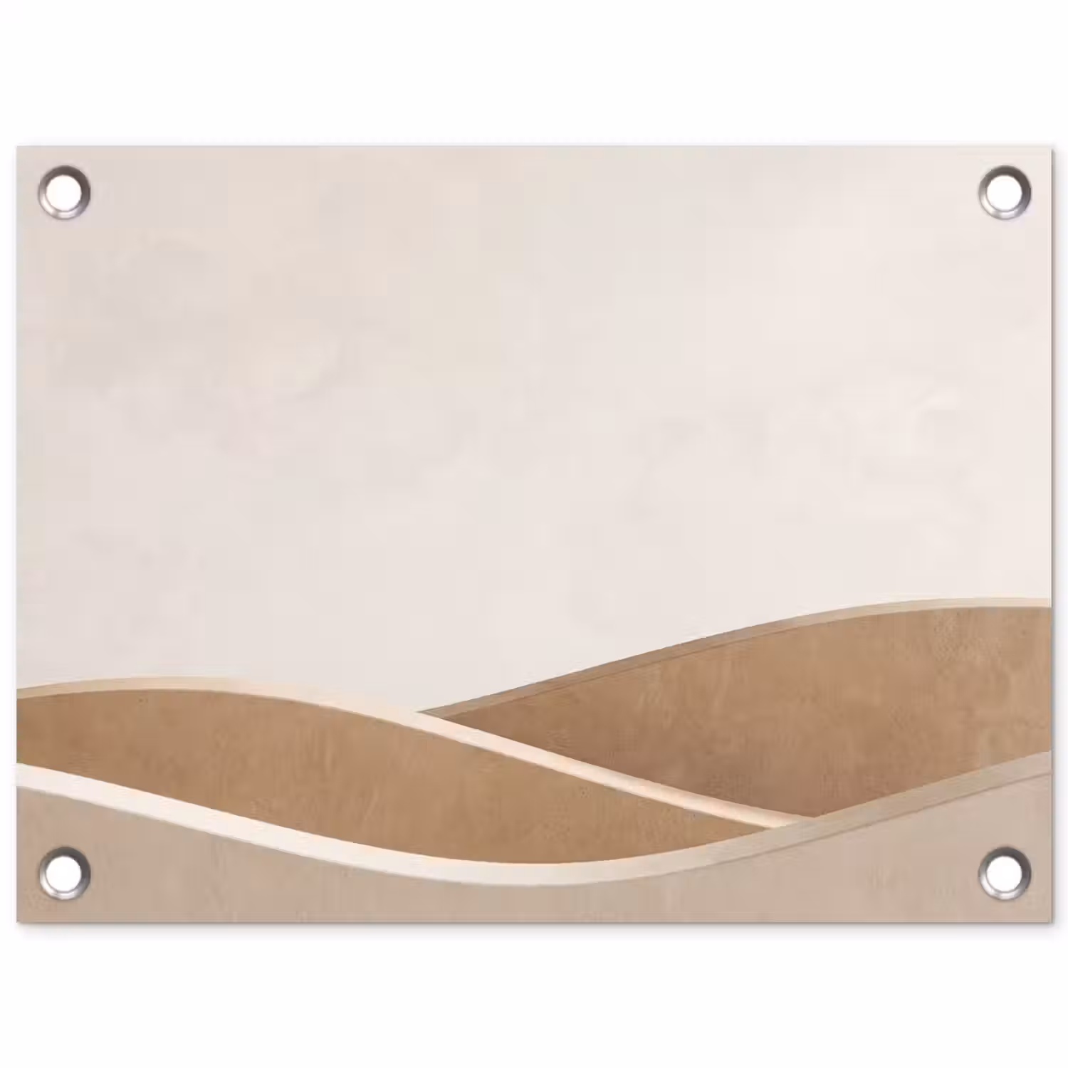 Abstract - Golven - Modern - Beige tuinposter los doek klein -3d