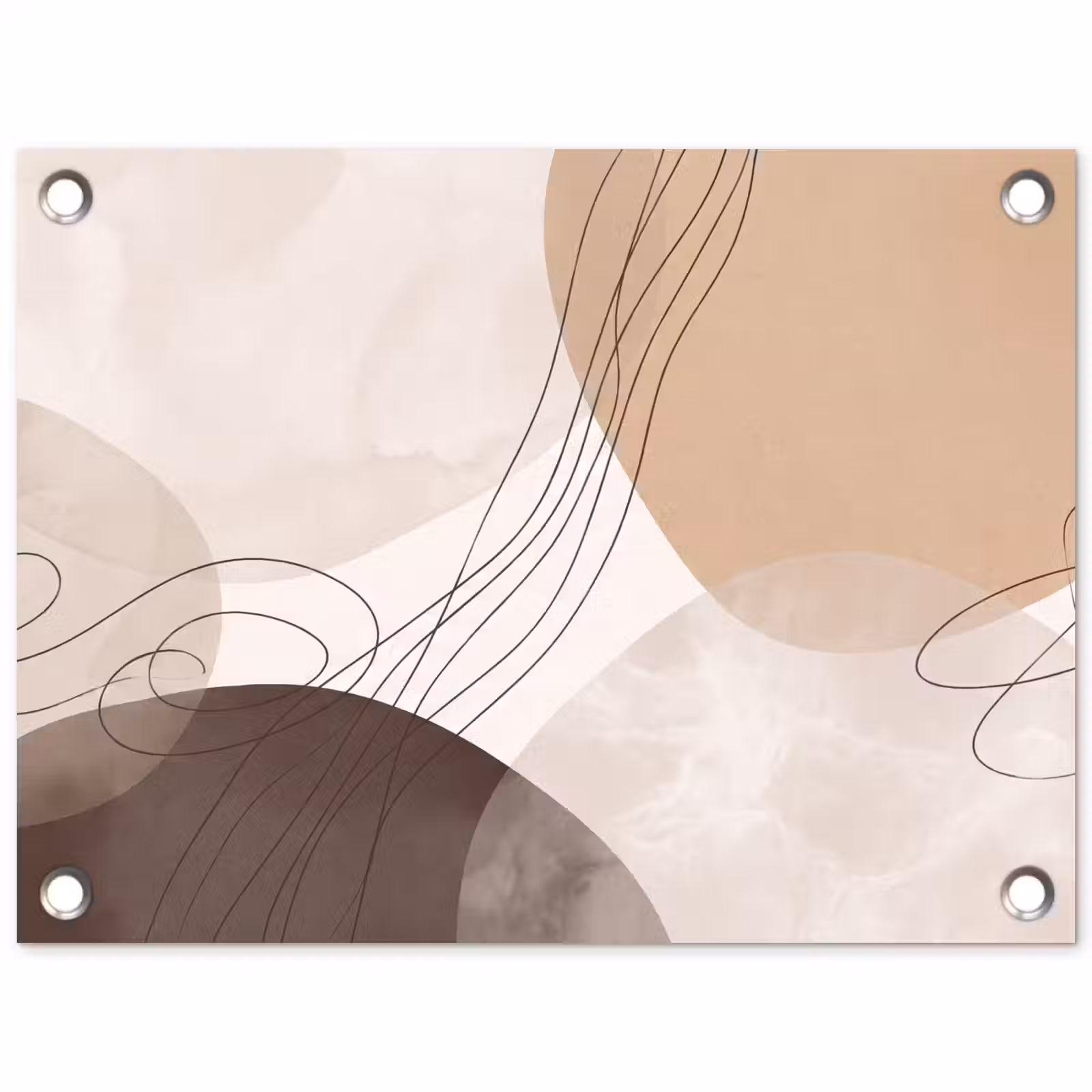 Garden Poster - Abstraction - Beige - Modern - Abstractie - Beige - Modern tuinposter los doek klein