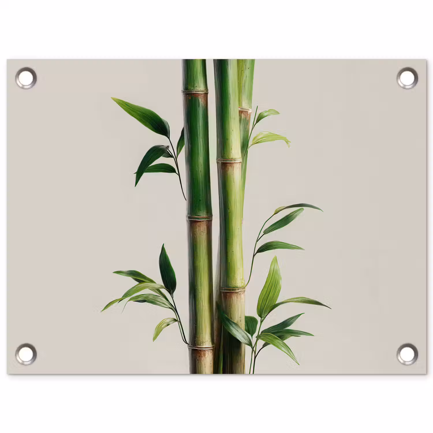 Bamboestengels - Sierlijk - Groen tuinposter los doek klein -3d