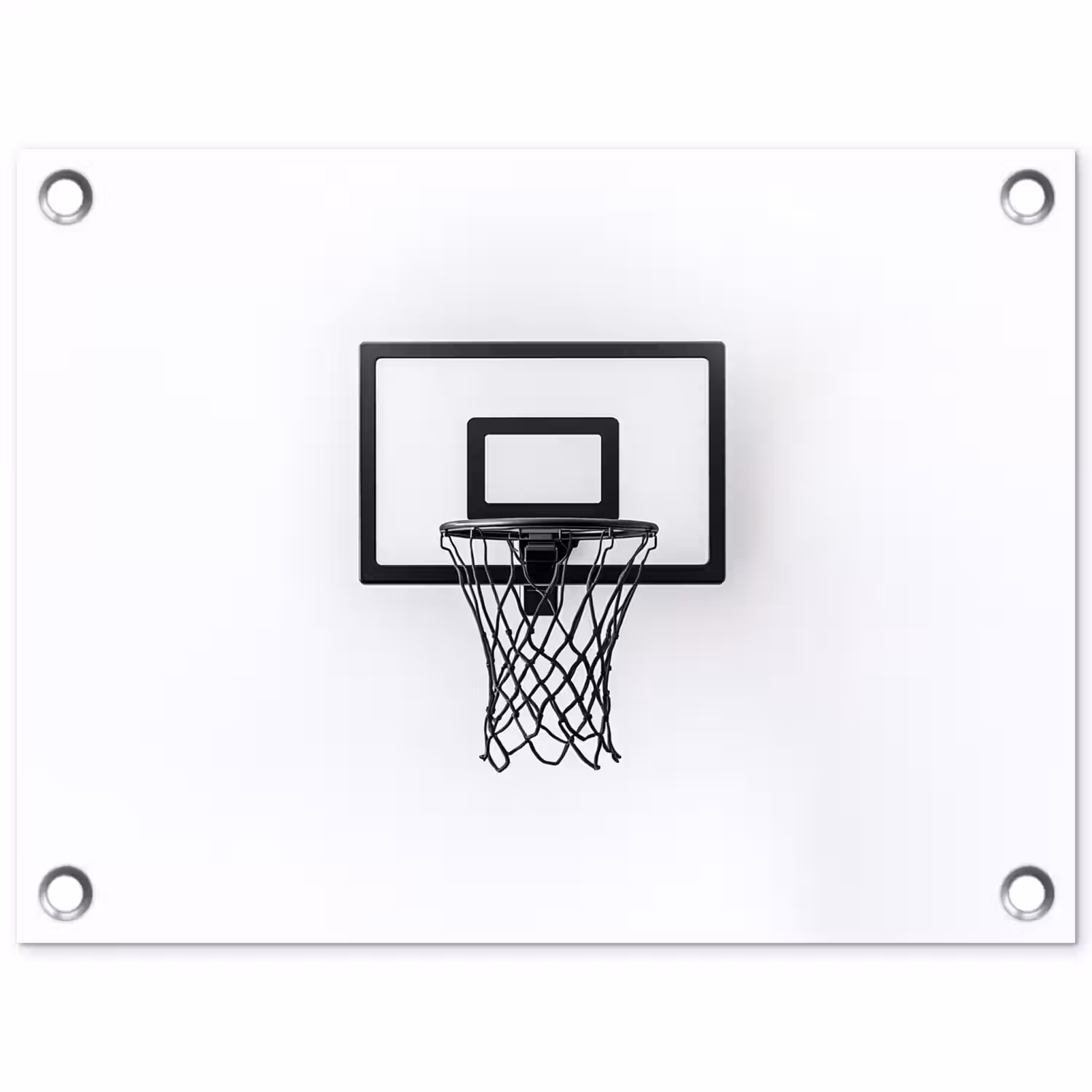 Basketbalbord - Minimalistisch - Zwart tuinposter los doek klein -3d