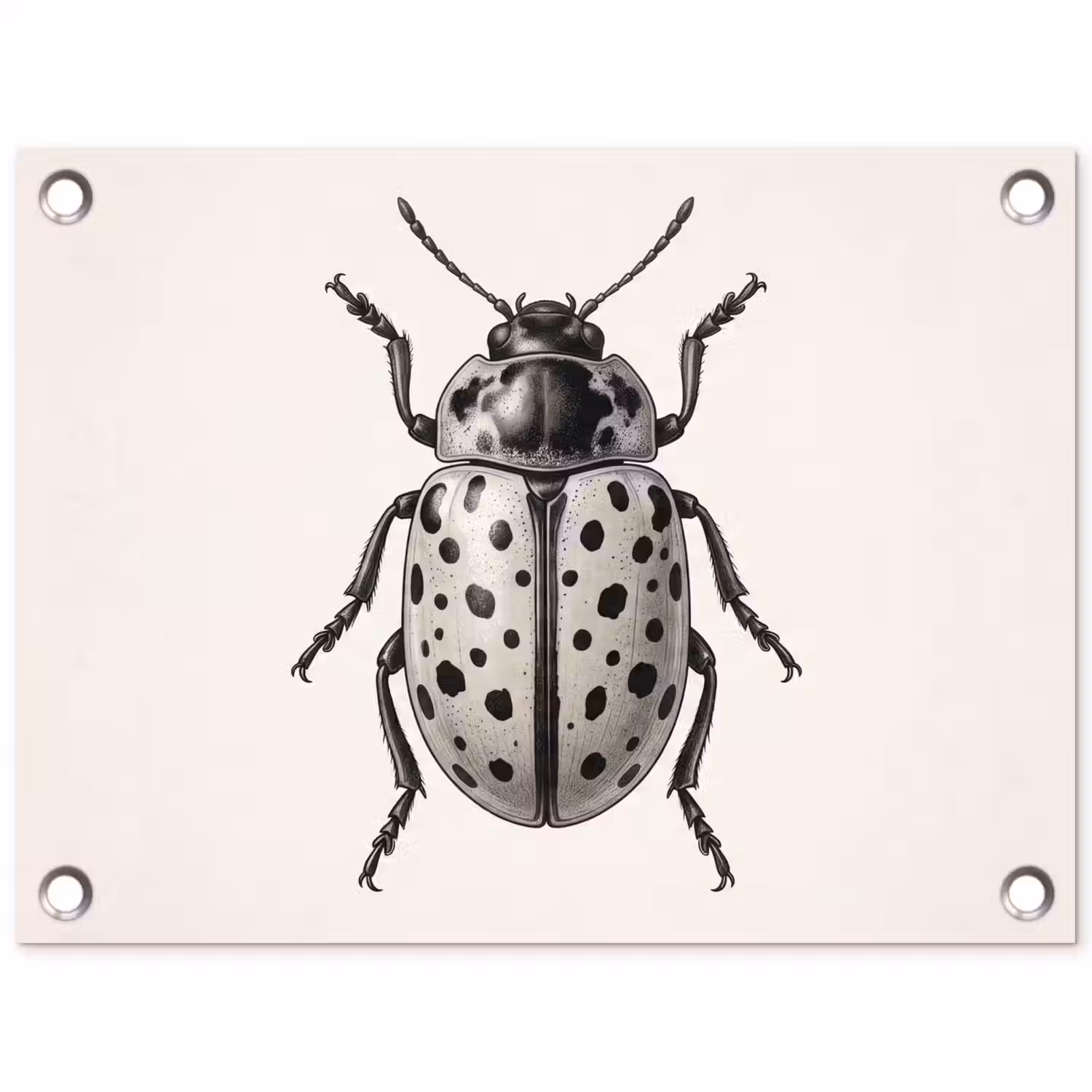 Kever - Insect - Vintage tuinposter los doek klein -3d
