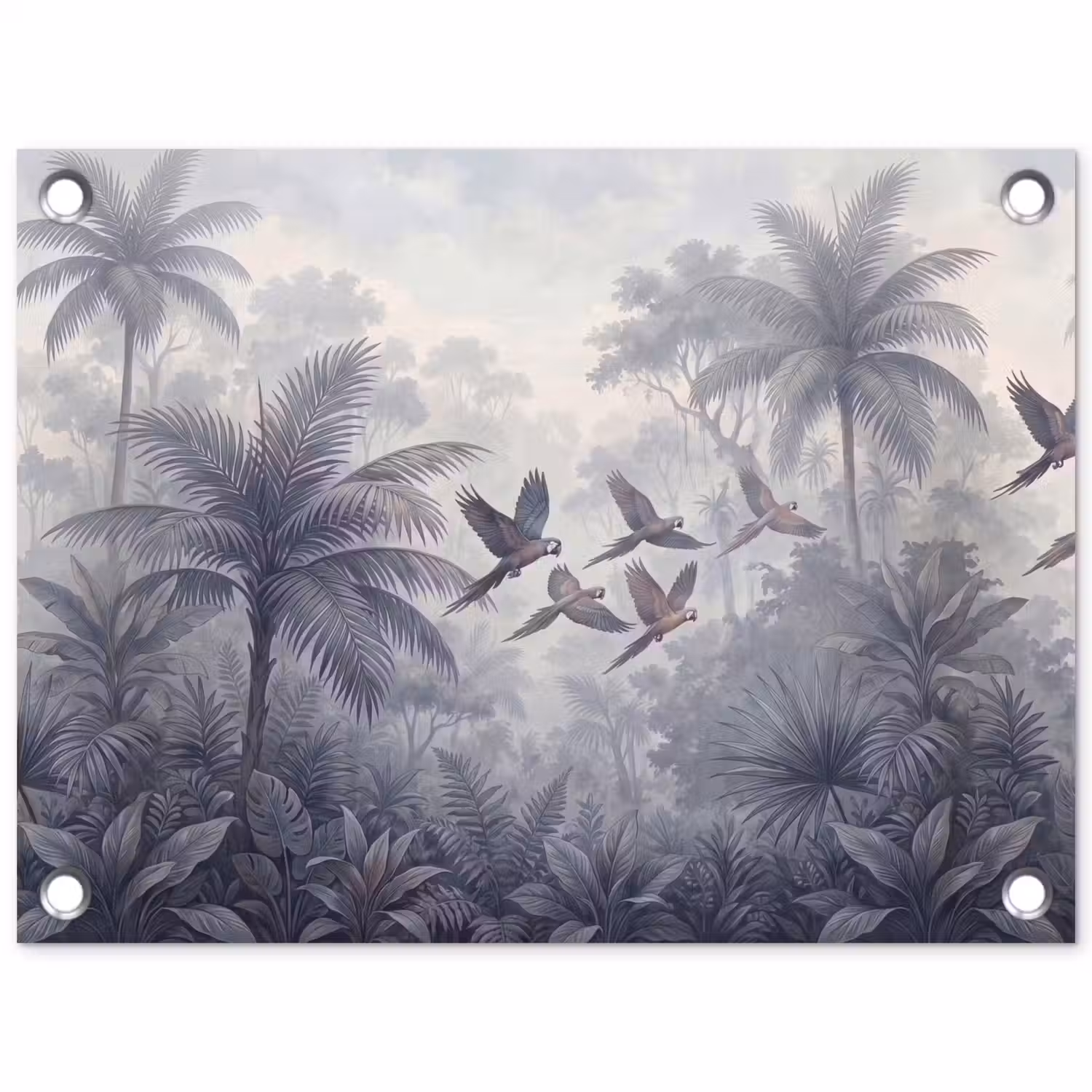 Vogel - Vliegend - Jungle - Vintage - Dieren tuinposter los doek klein -3d
