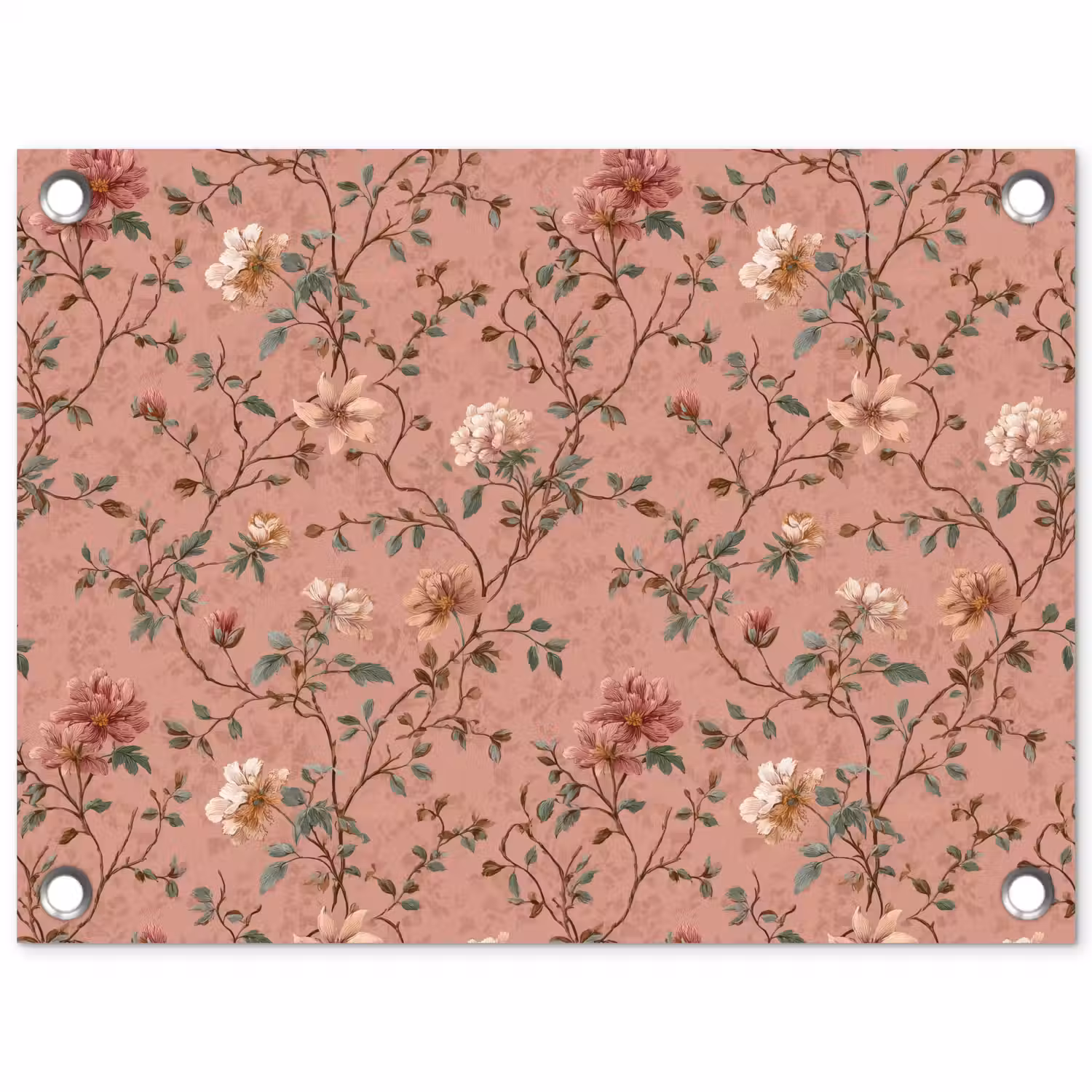 Botanisch - Bloemen - Roze tuinposter los doek klein 239 -3d