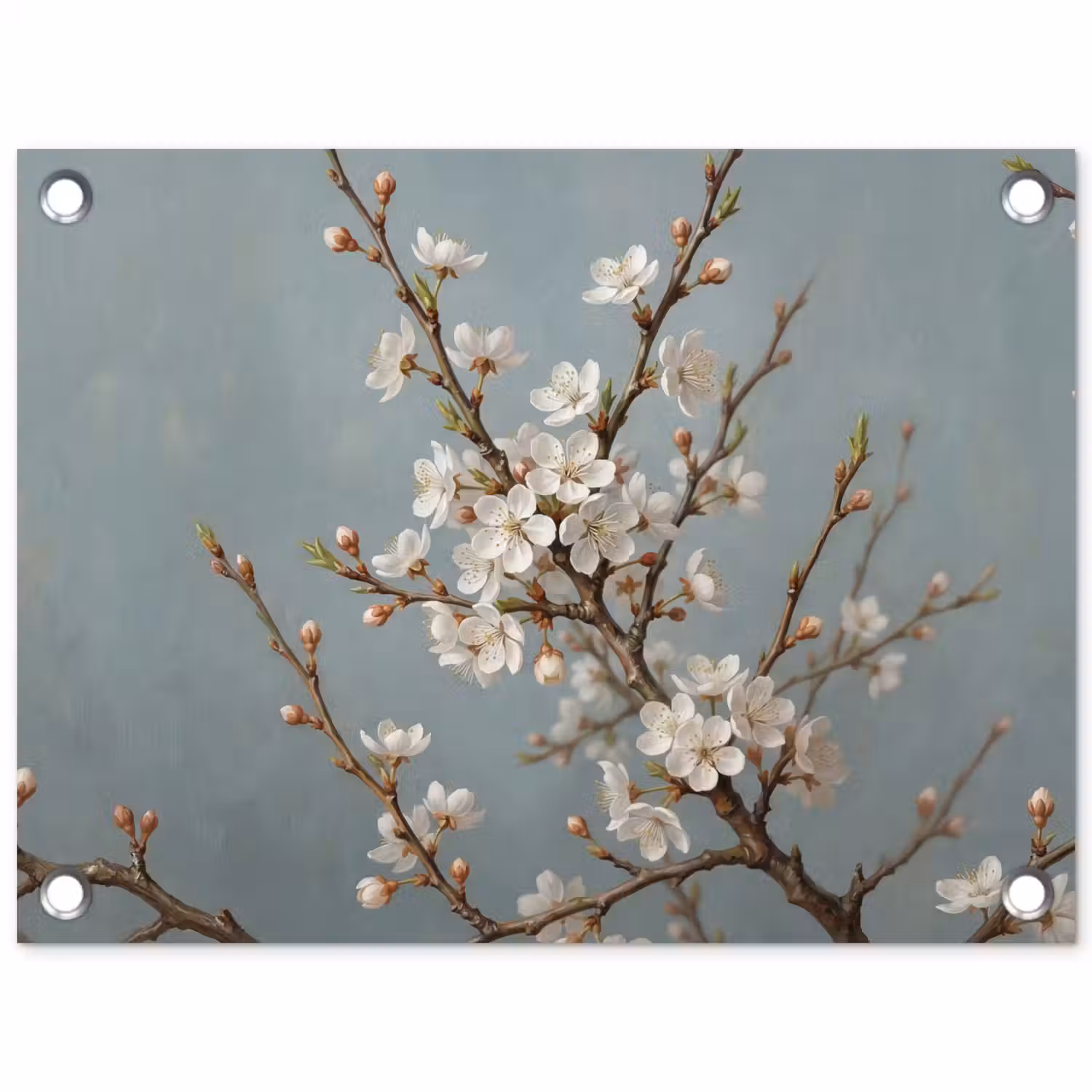 Botanisch - Stilleven - Blauw tuinposter los doek klein -3d