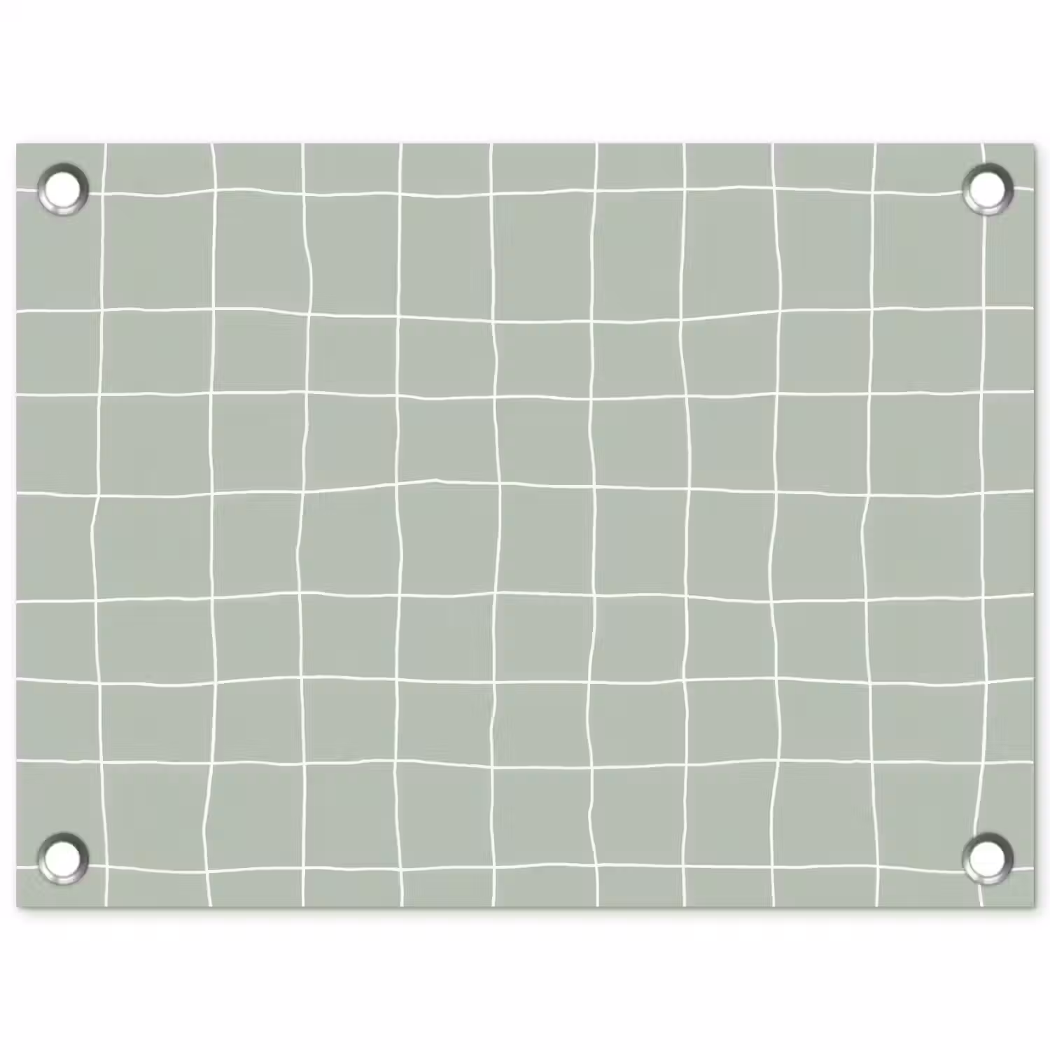 Ruitpatroon - Golvend - Groen tuinposter los doek klein 239 -3d