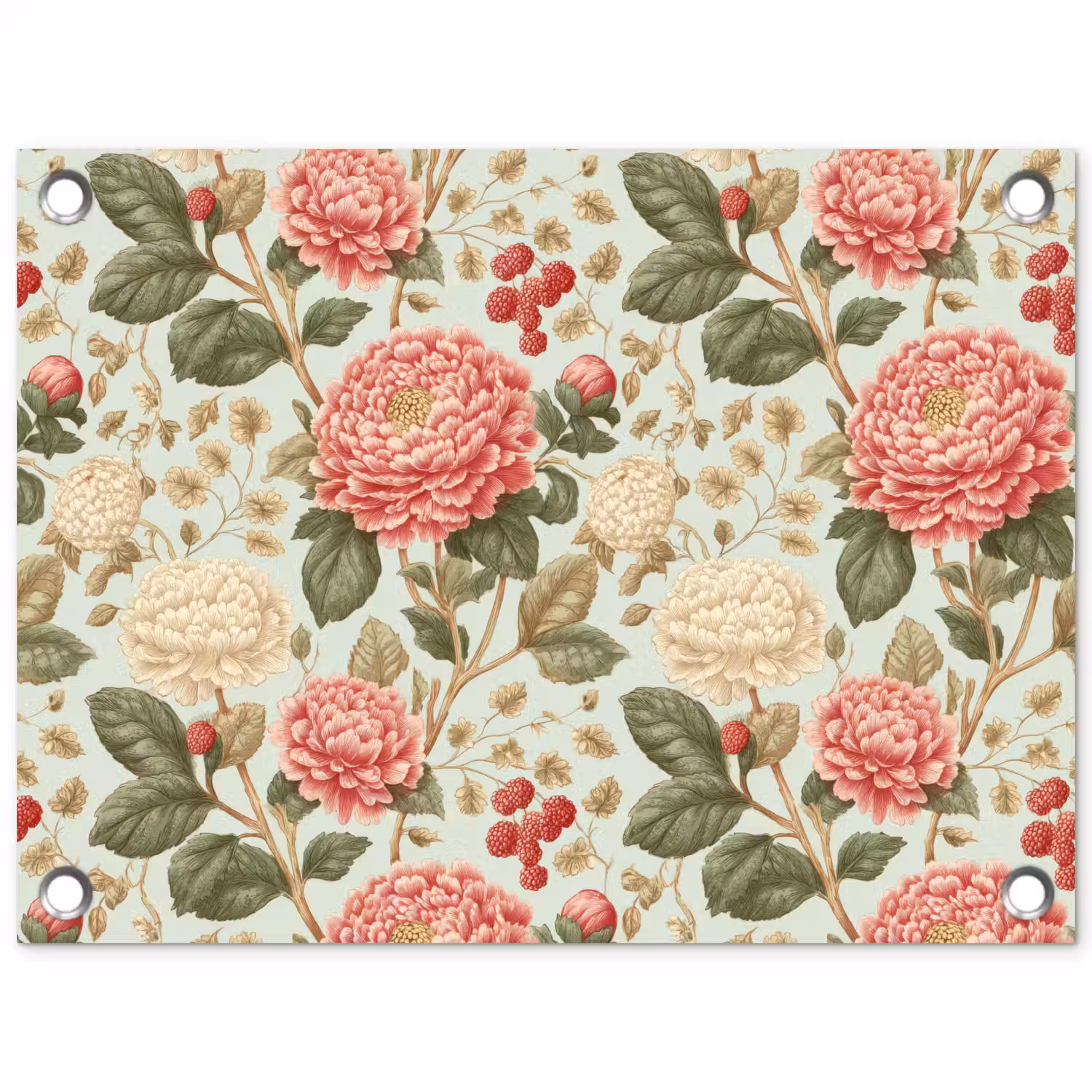Klassiek - Botanisch - Veelkleurig tuinposter los doek klein 239 -3d