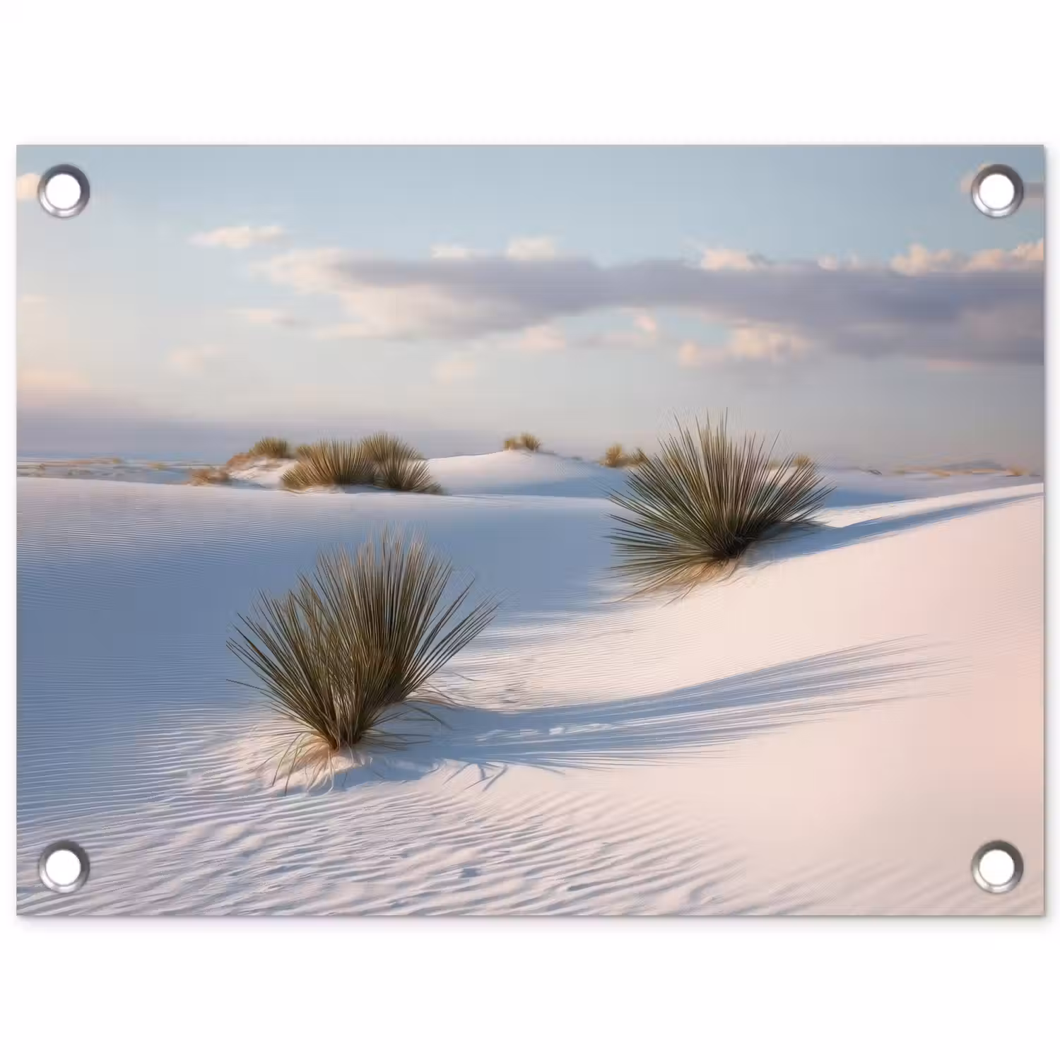 Duinen - Gras - Wolken - Beige tuinposter los doek klein -3d