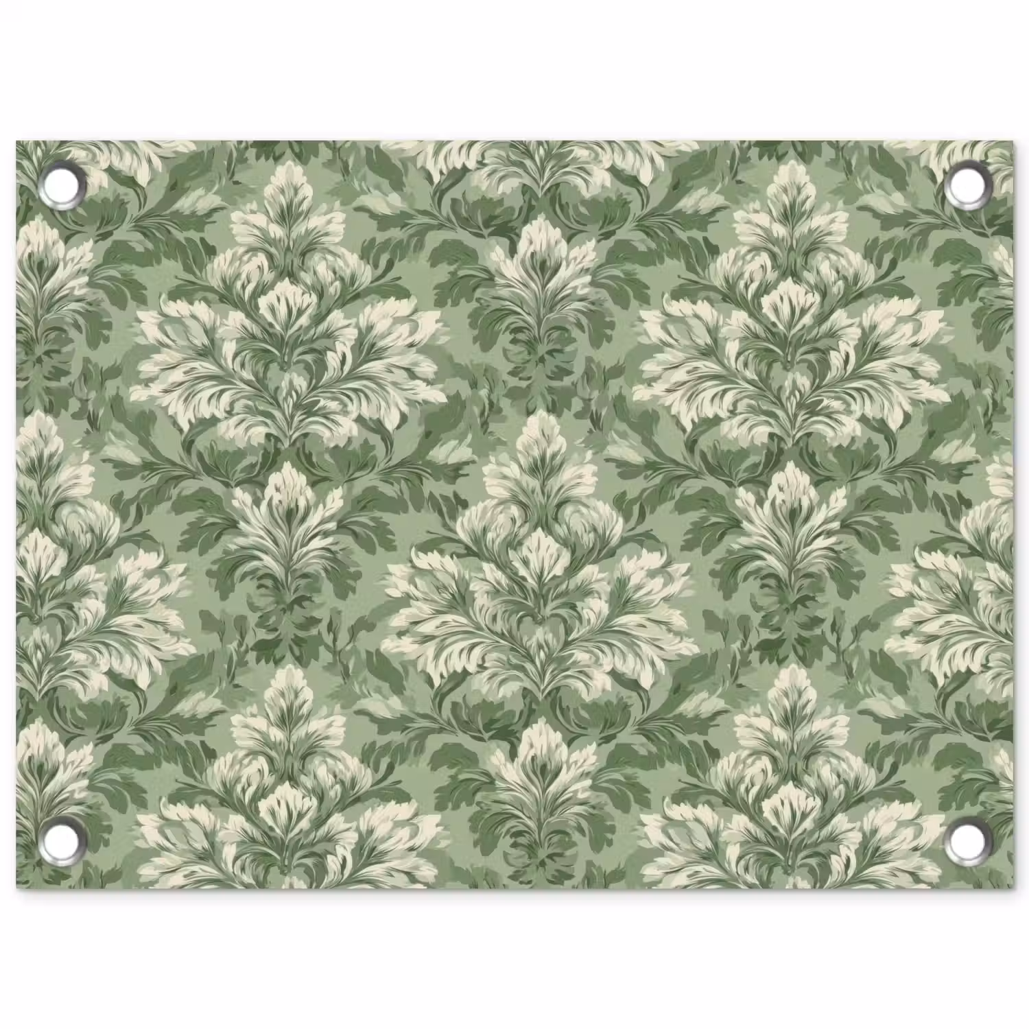 Sierlijk - Lichtgroen - Planten - Patroon - Getailleerd tuinposter los doek klein 239 -3d
