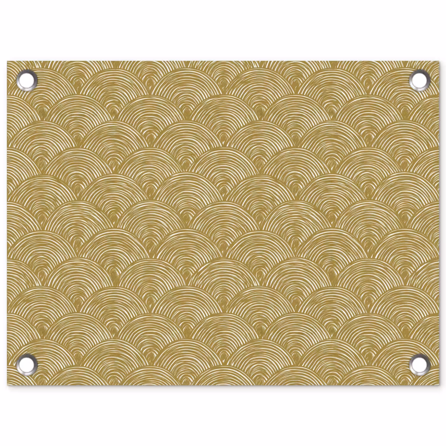 Waaier - Geometrisch - Groen tuinposter los doek klein 239 -3d
