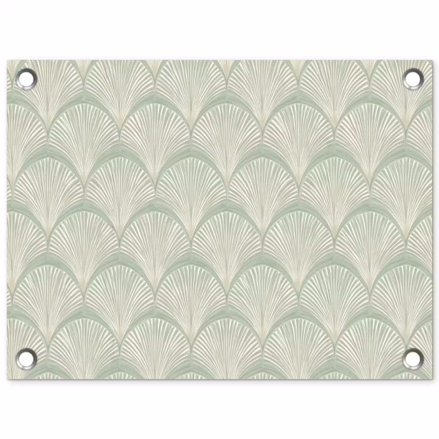 Waaiers - Patroon - Groen tuinposter los doek klein 239 -3d