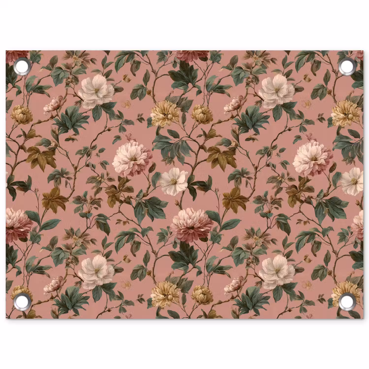 Bloemen - Klassiek - Roze tuinposter los doek klein 239 -3d