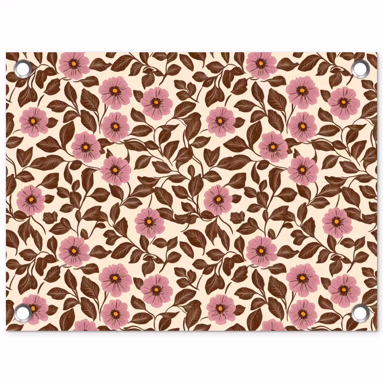 Bloemen - Bladeren - Kleurrijk tuinposter los doek klein 239 -3d