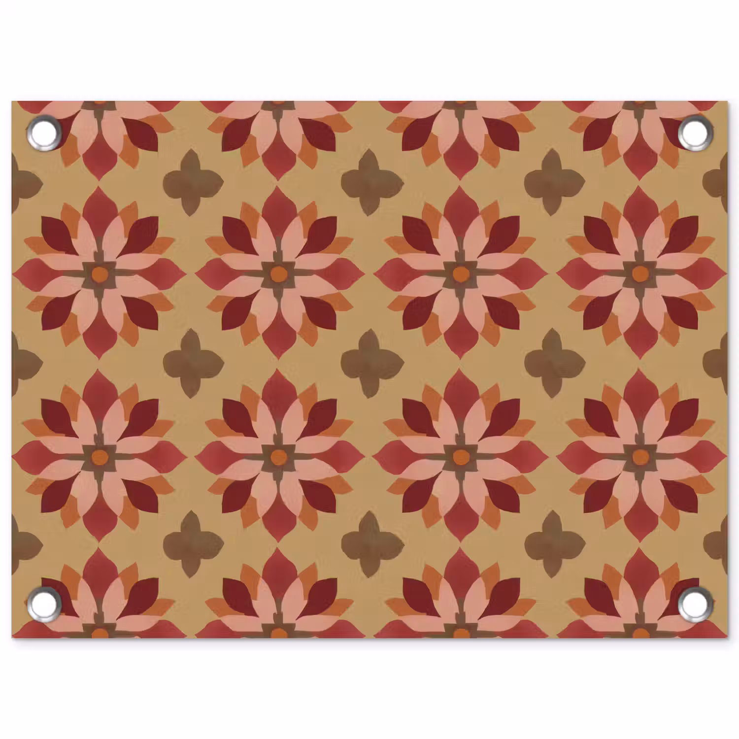 Bloemen - Retro - Groen tuinposter los doek klein 239 -3d