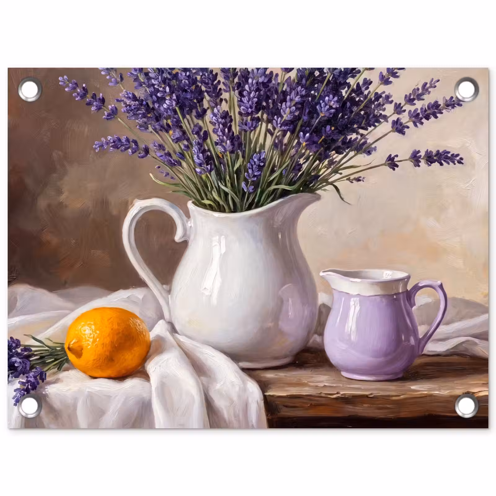 Garden Poster - Flowers - Still Life - Purple - Bloemen - Stilleven - Paars tuinposter los doek klein