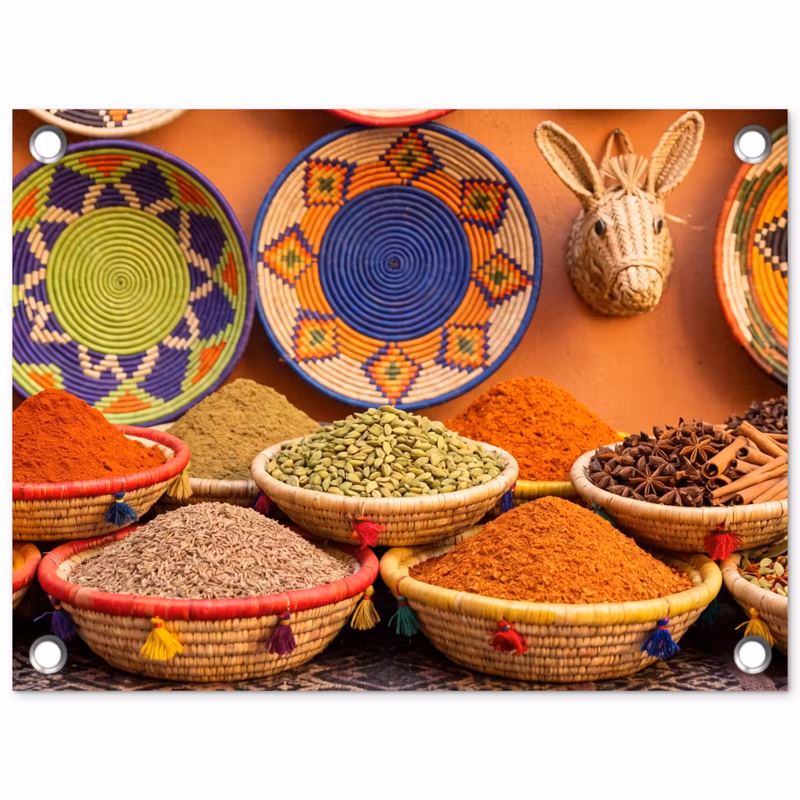 Garden Poster - Food - Colorful - Culture - Eten - Kleurrijk - Cultuur tuinposter los doek klein