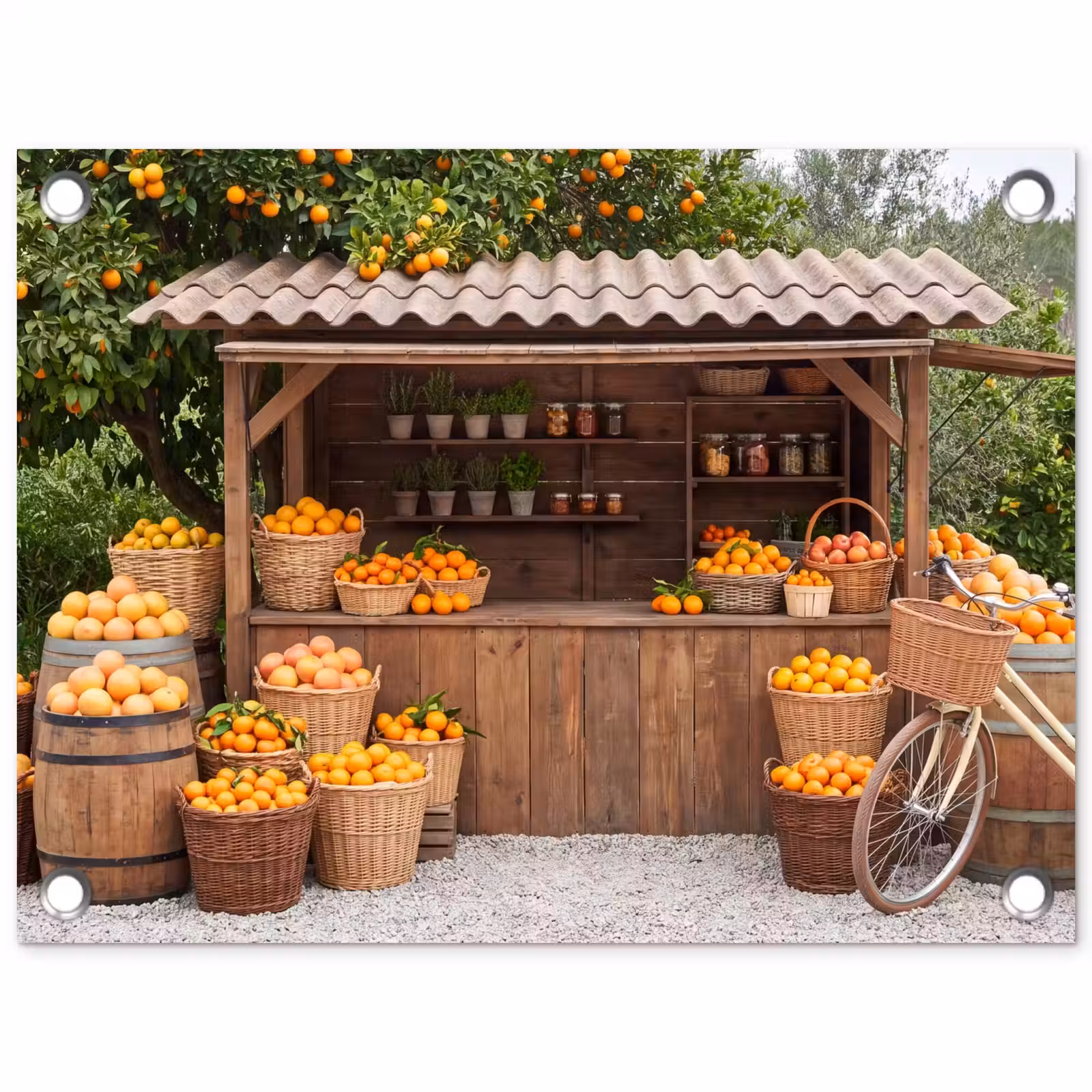 Garden Poster - Fruit - Market - Rural - Fruit - Markt - Landelijk tuinposter los doek klein