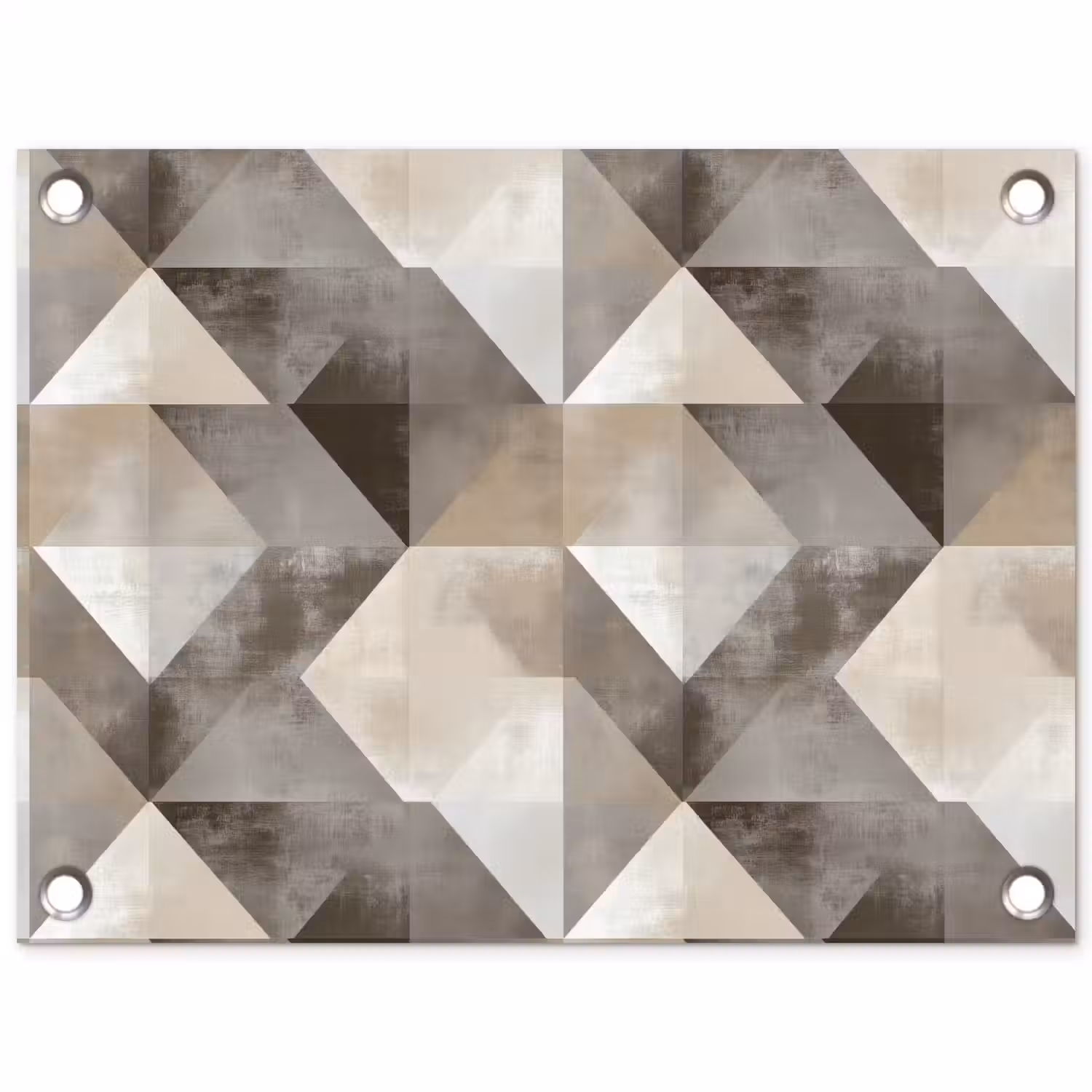 Geometrisch - Motief - Aardetinten tuinposter los doek klein 239 -3d